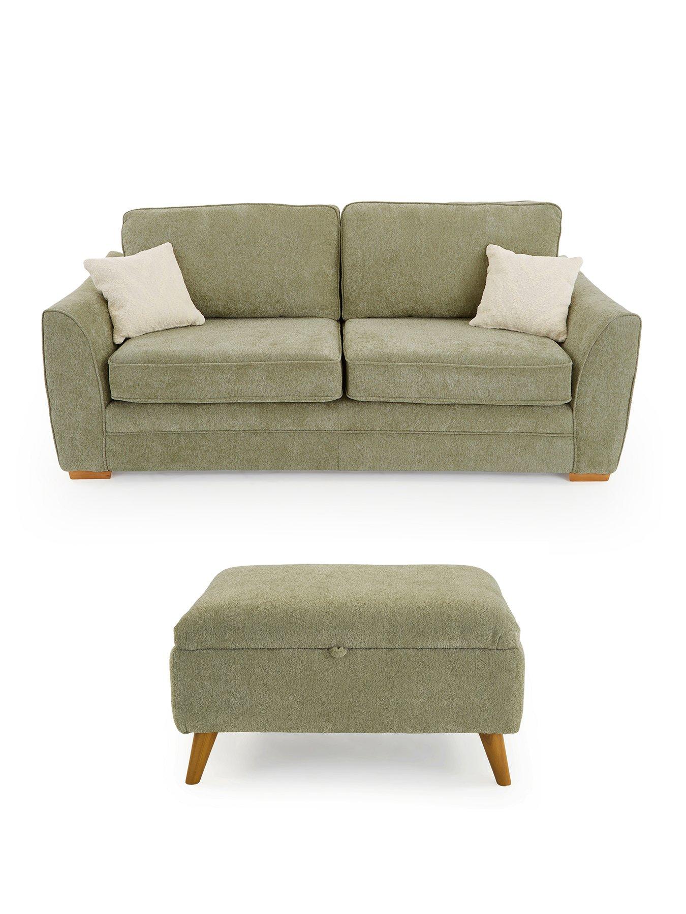 Image 2 of 7 of The Very Collection Trinity Fabric 3 Seater&nbsp;Sofa with Storage Footstool - Made to Order in the UK