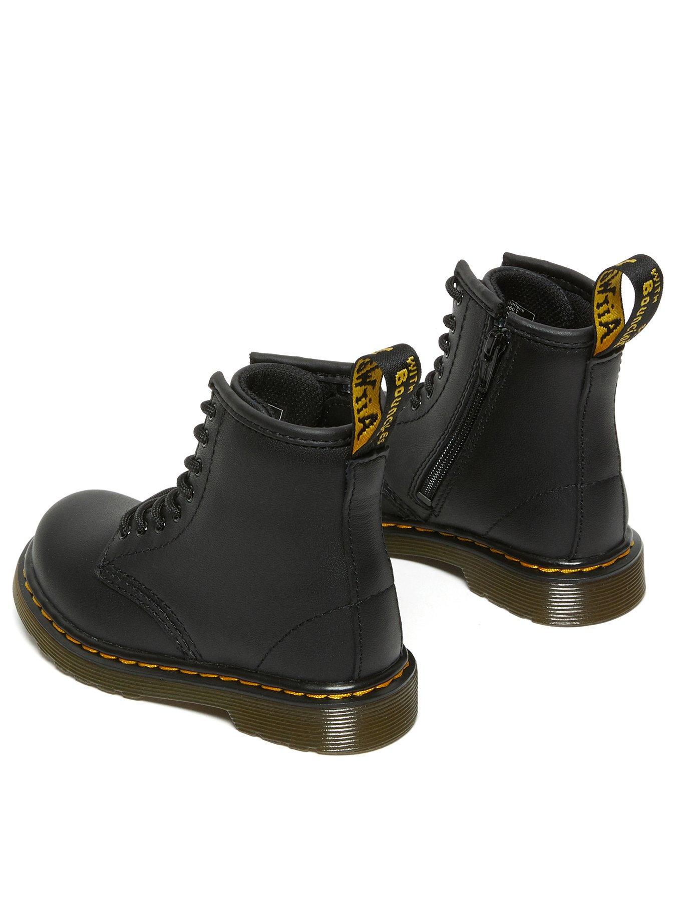  image of dr-martens-toddler-1460-8-eye-leather-lace-up-boot-with-side-zip-nbsp--black