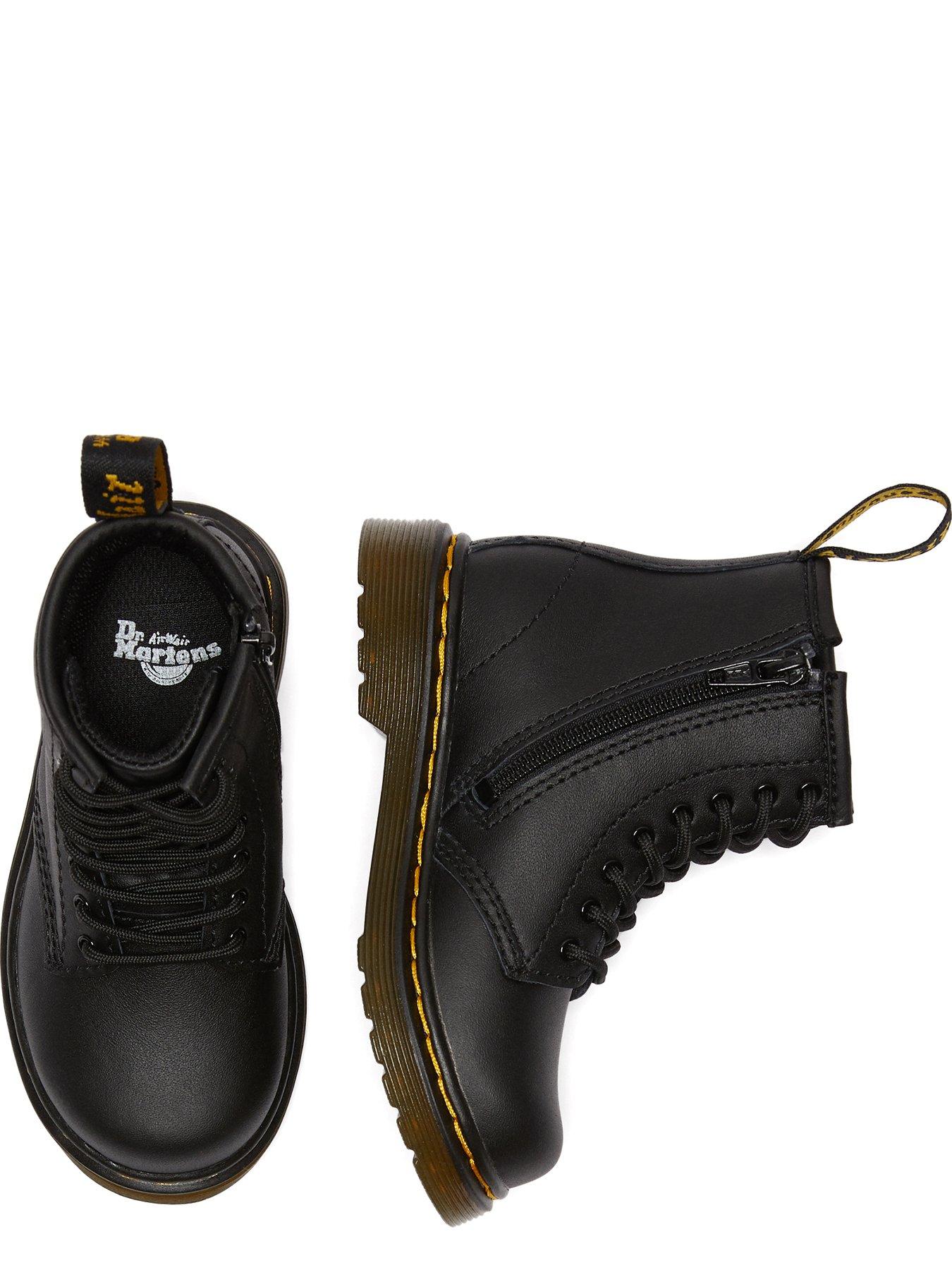  image of dr-martens-toddler-1460-8-eye-leather-lace-up-boot-with-side-zip-nbsp--black