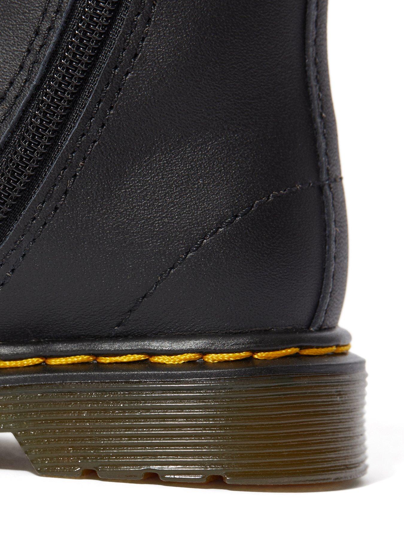 Image 6 of 7 of Dr Martens Toddler 1460 8 Eye Leather Lace up Boot with Side Zip &nbsp;- Black