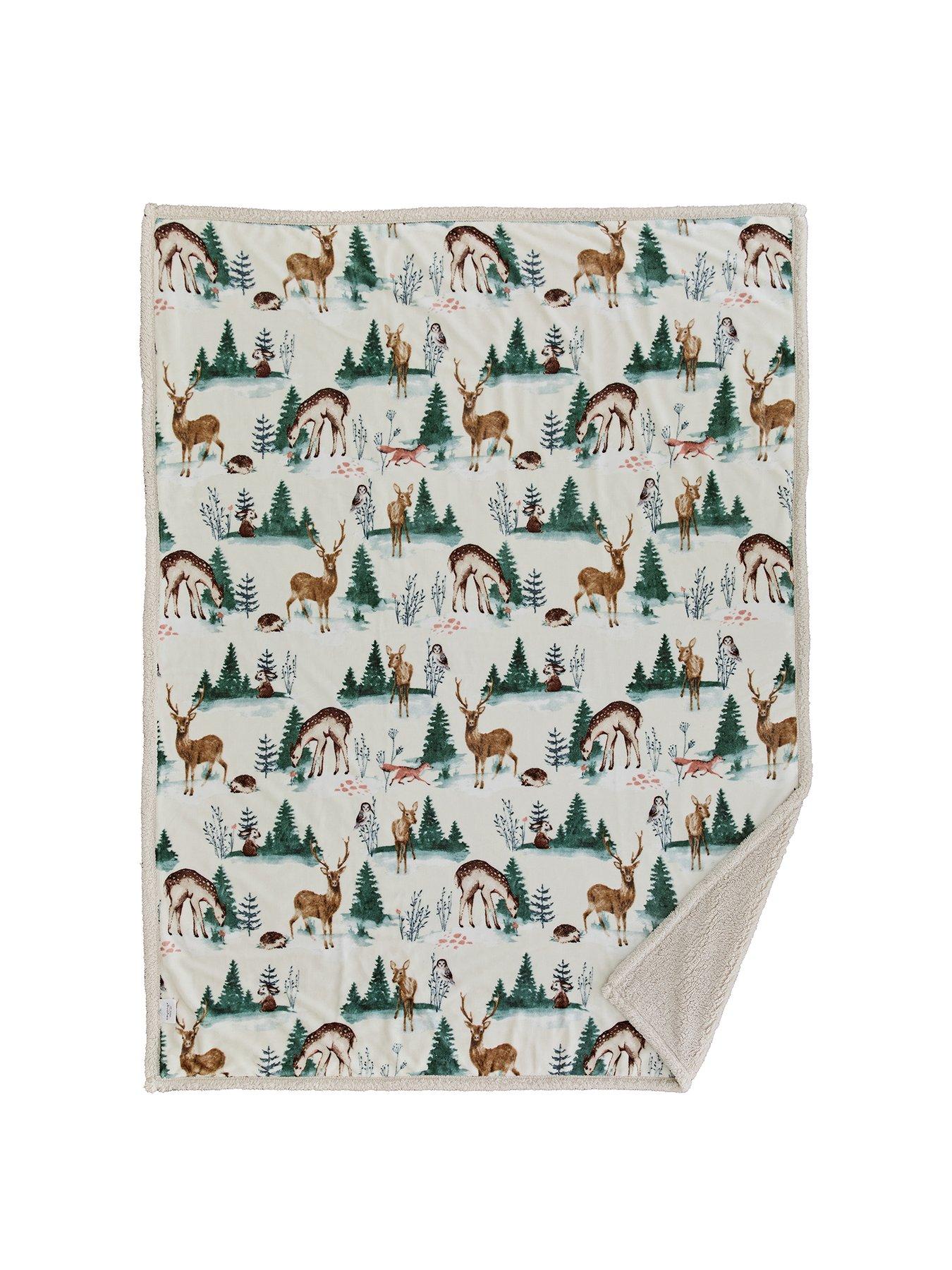 Image 2 of 6 of Deyongs Winter Deers Sherpa Throw 140x180cm