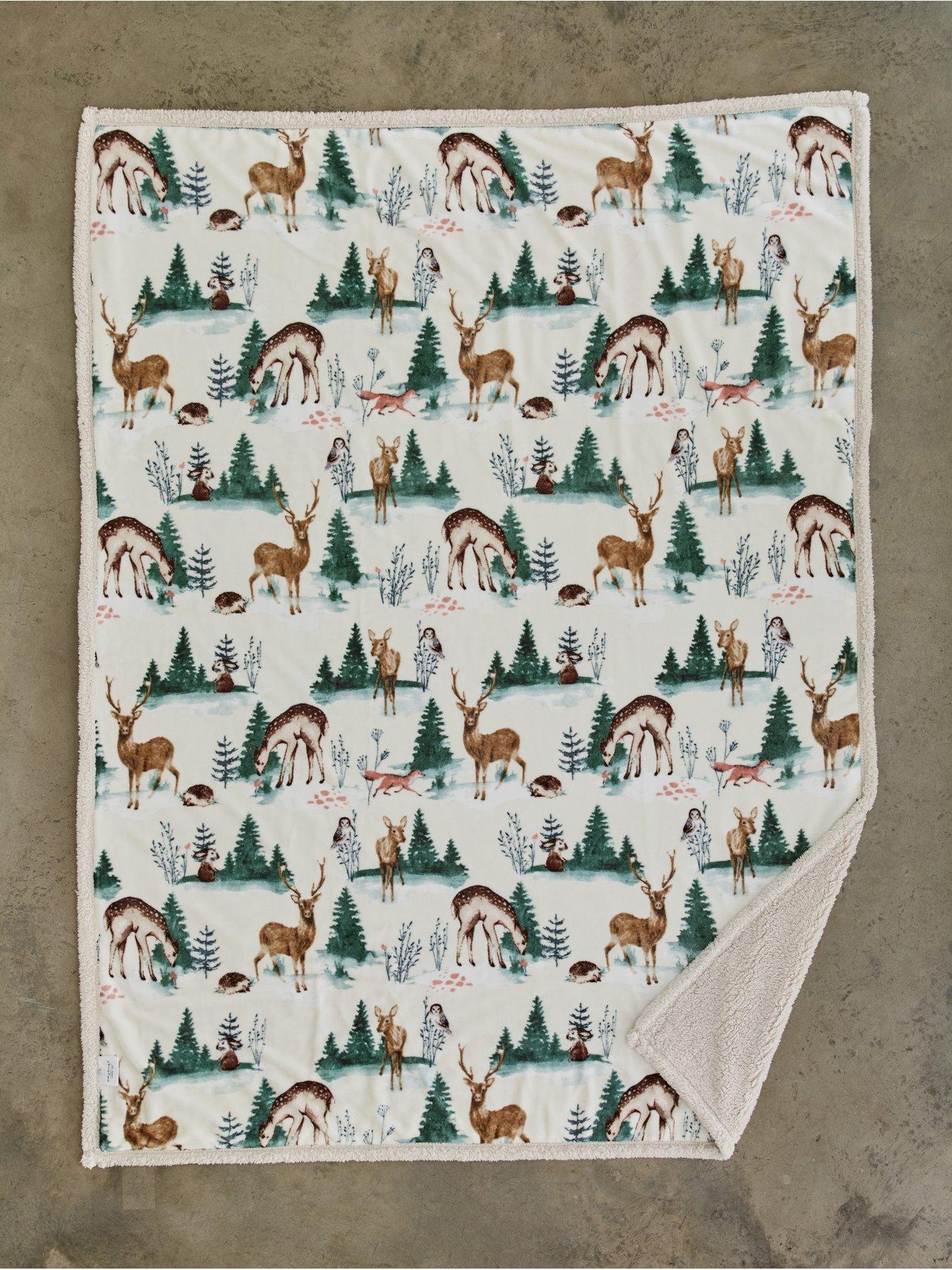 Image 5 of 6 of Deyongs Winter Deers Sherpa Throw 140x180cm