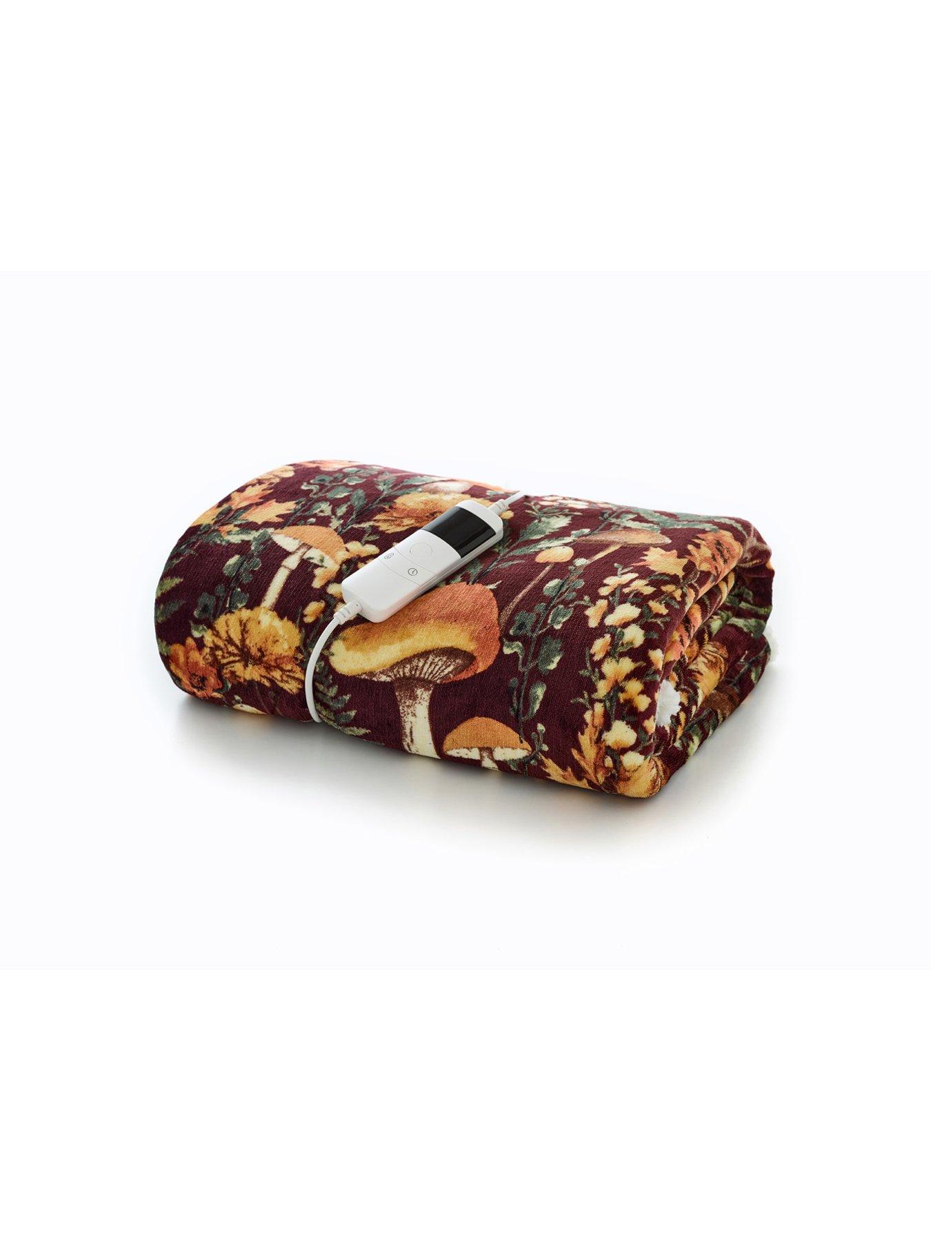 Image 3 of 3 of Deyongs Heated Sherpa Throw - Mushrooms 140x180cm