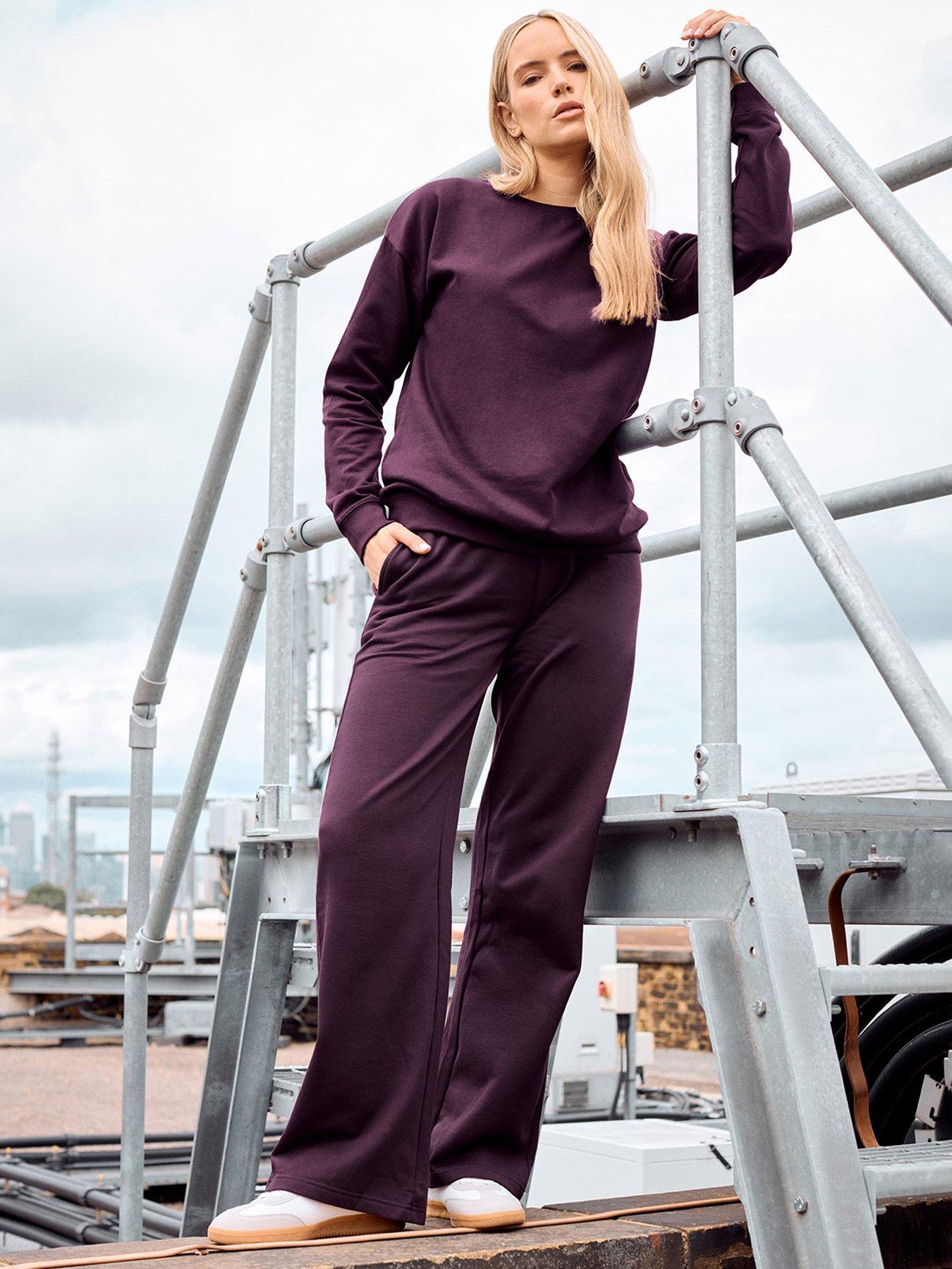undefined Wide Leg Jogger 36" - Purple