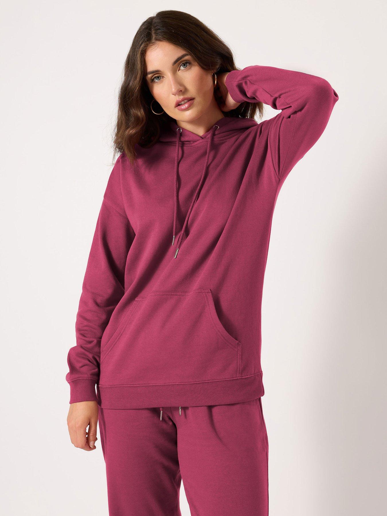 Image 1 of 4 of Long Tall Sally Overhead Hoodie - Dark Pink
