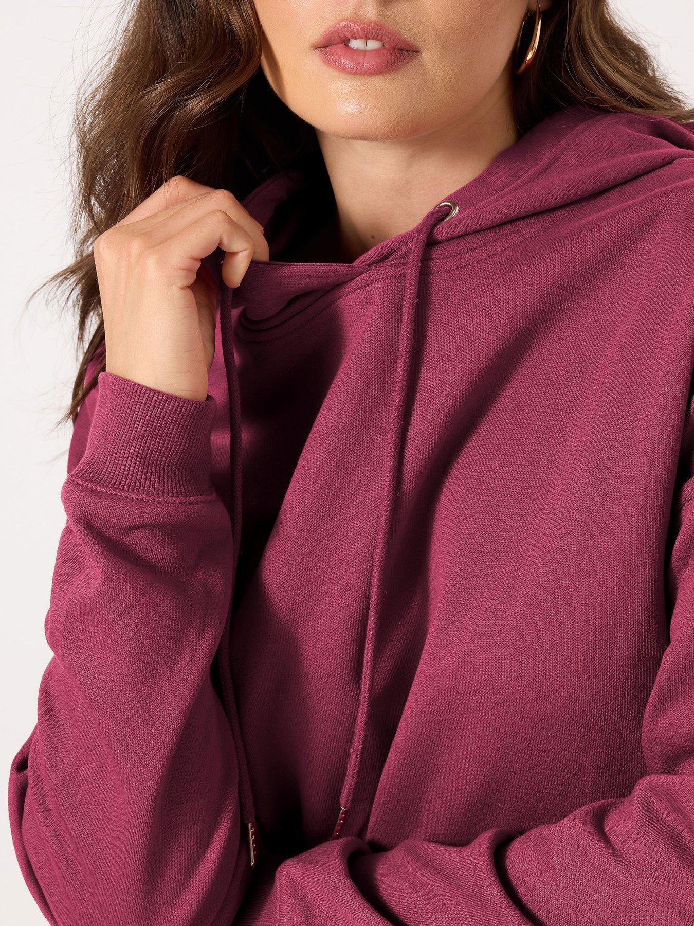 Image 4 of 4 of Long Tall Sally Overhead Hoodie - Dark Pink