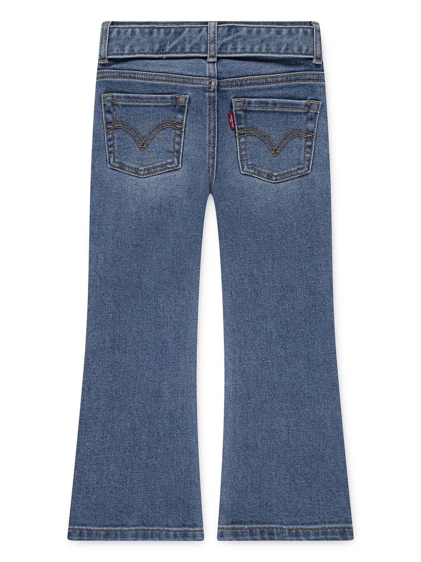 Image 2 of 4 of Levi's Girls Regular High Rise Flare Jeans W/Belt - Blue