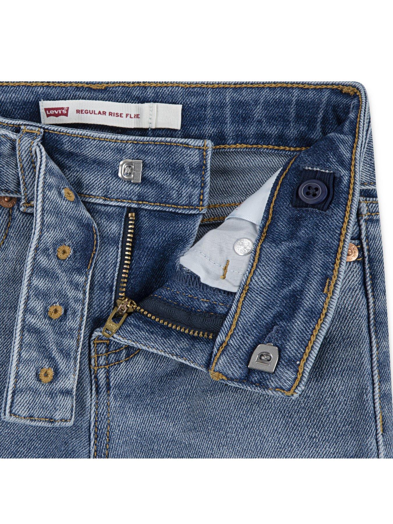 Image 3 of 4 of Levi's Girls Regular High Rise Flare Jeans W/Belt - Blue