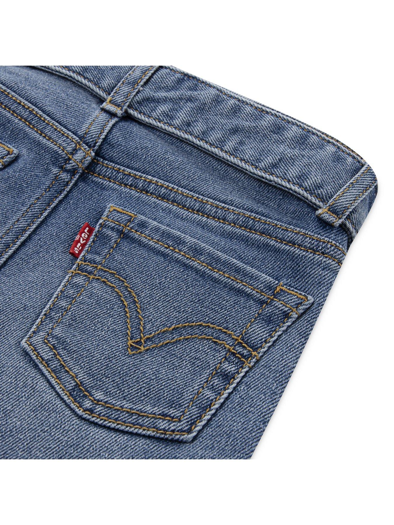 Image 4 of 4 of Levi's Girls Regular High Rise Flare Jeans W/Belt - Blue