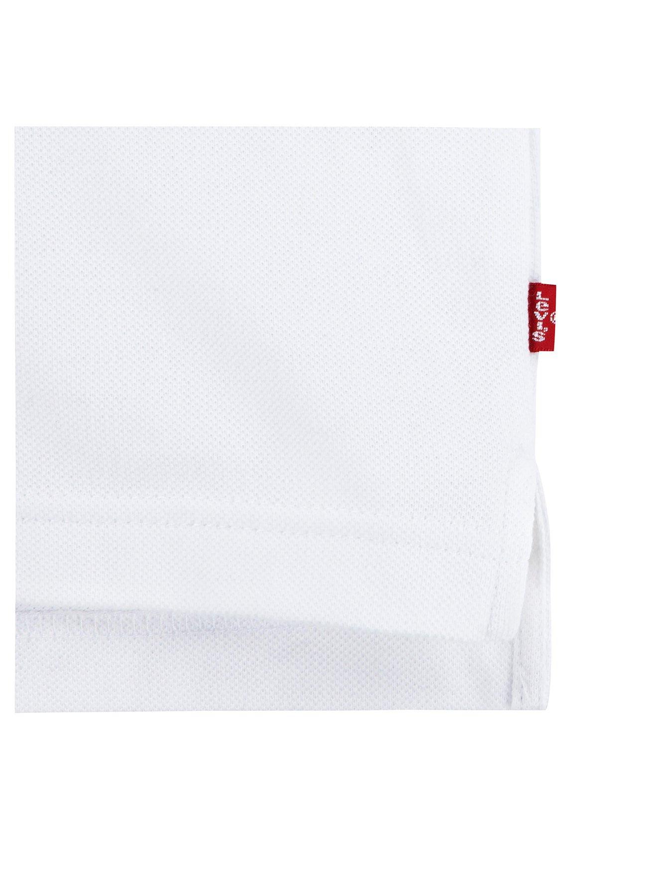 undefined Boys Neck Tape Short Sleeve Polo Shirt - White
