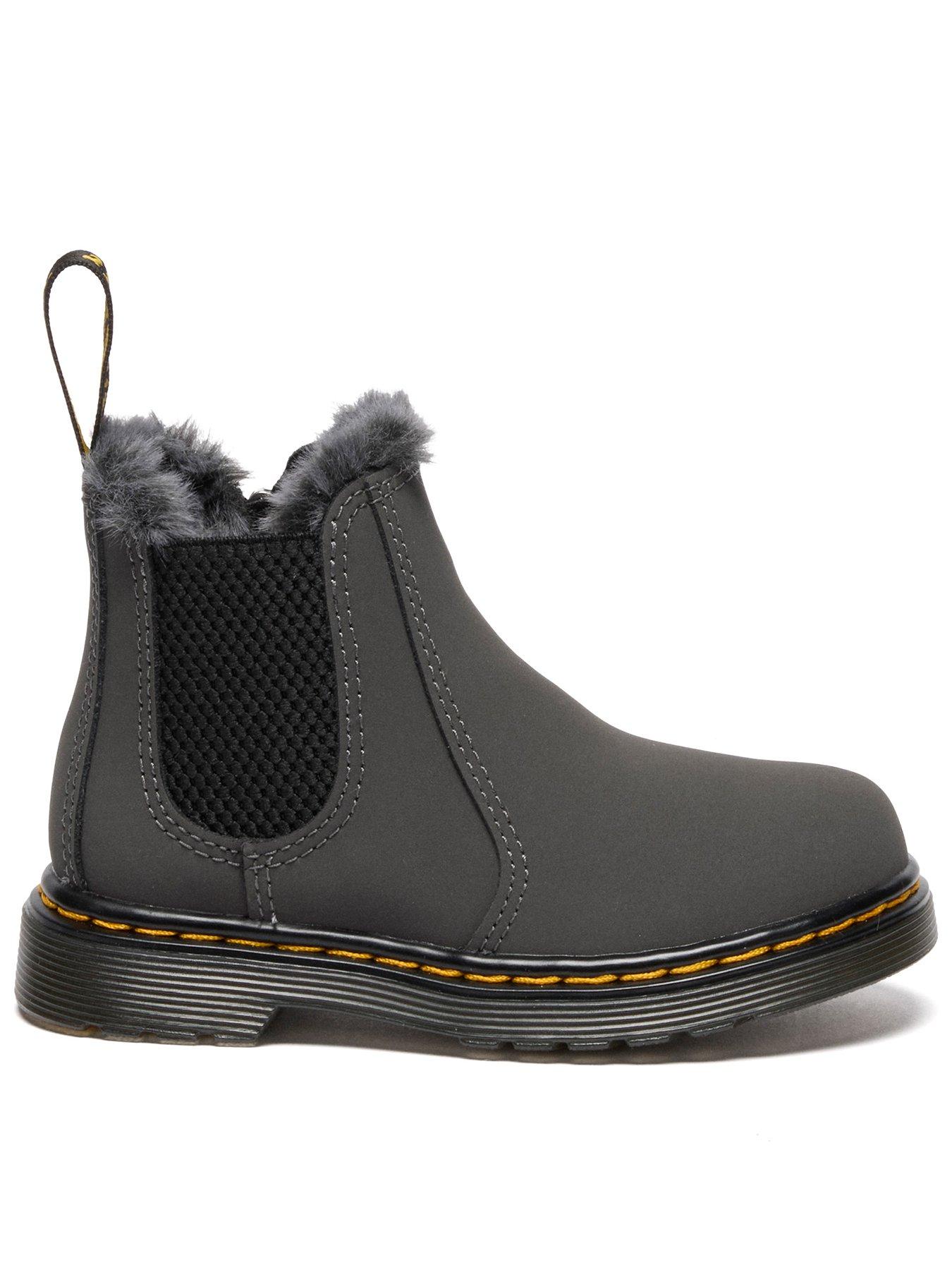 undefined Toddler 2976 Leonore Faux Fur Lined Chelsea Boots - Grey