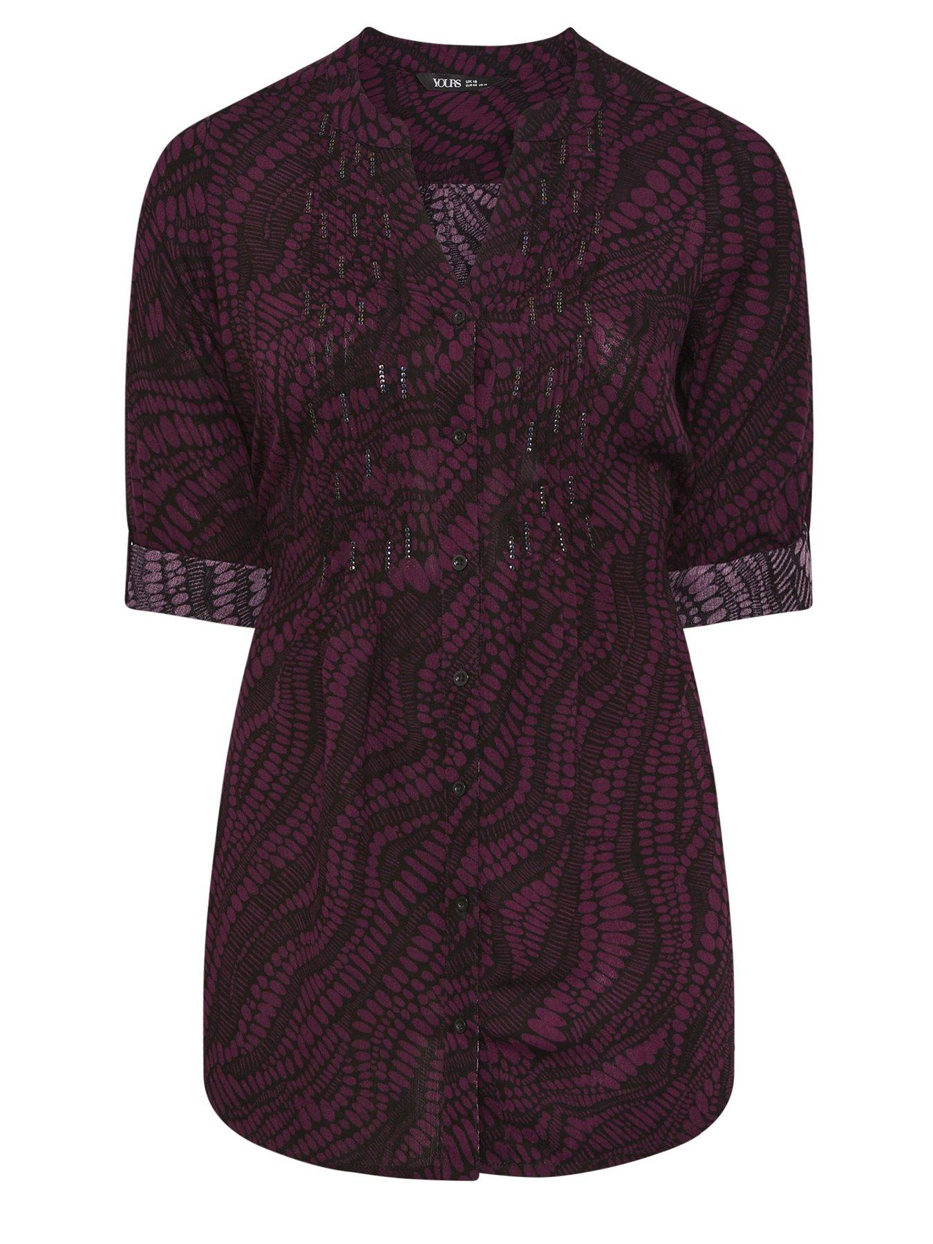 Image 5 of 5 of Yours Curve Pintuck Blouse - Black