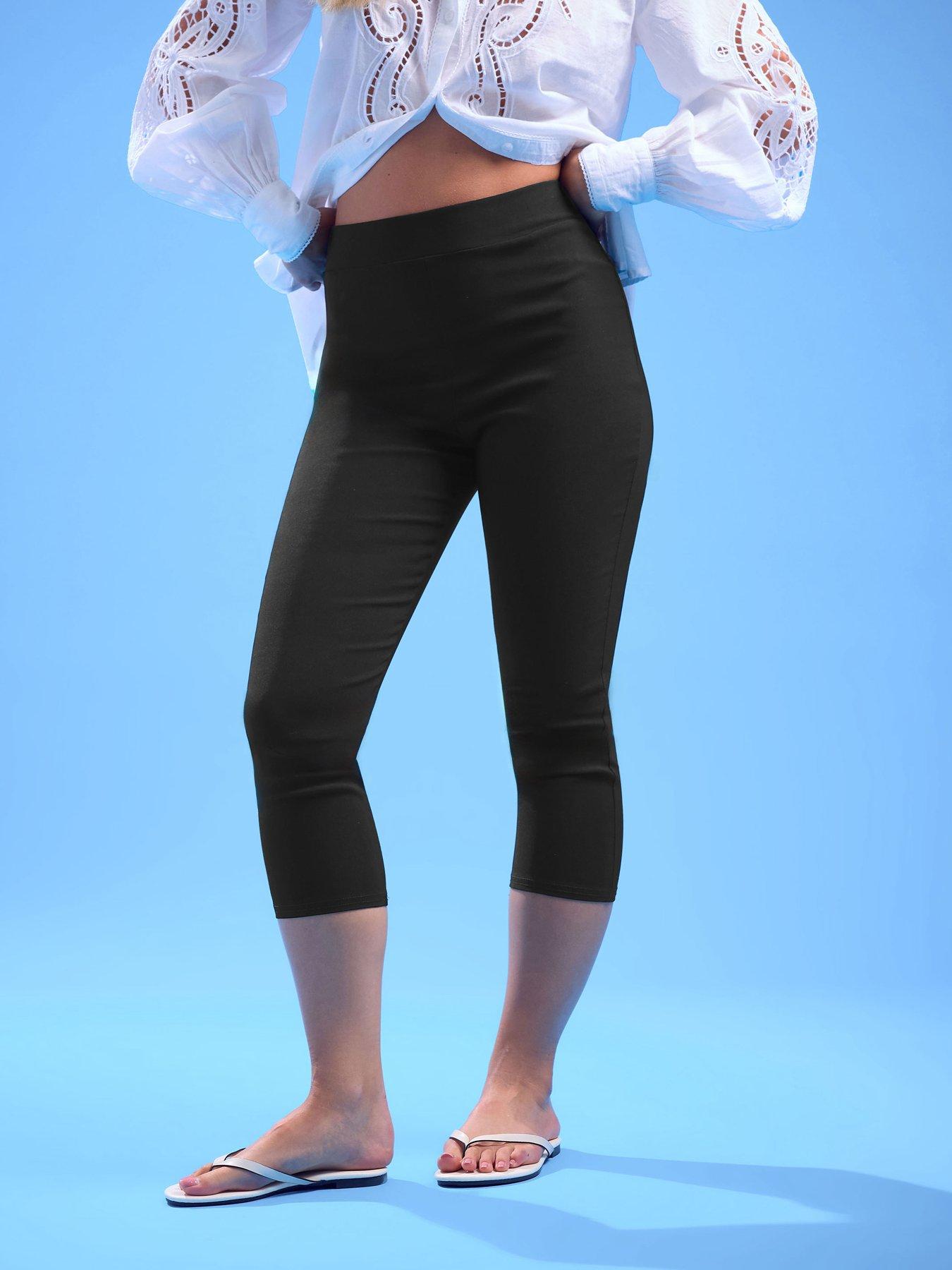 undefined Petite Bengaline Capri Trousers - Black