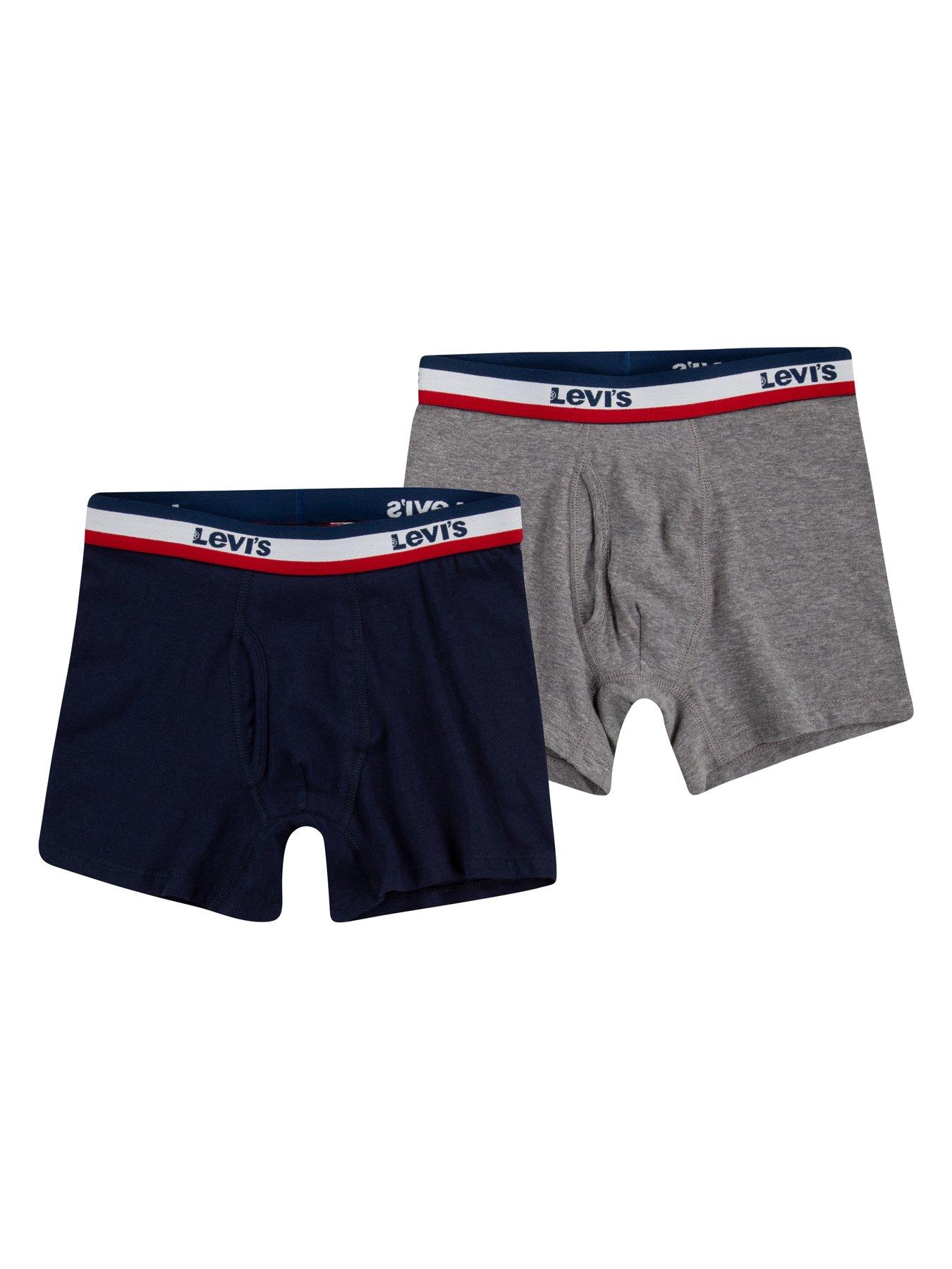 undefined Boys 2 Pack Sportswear Logo Boxer Brief - Grey