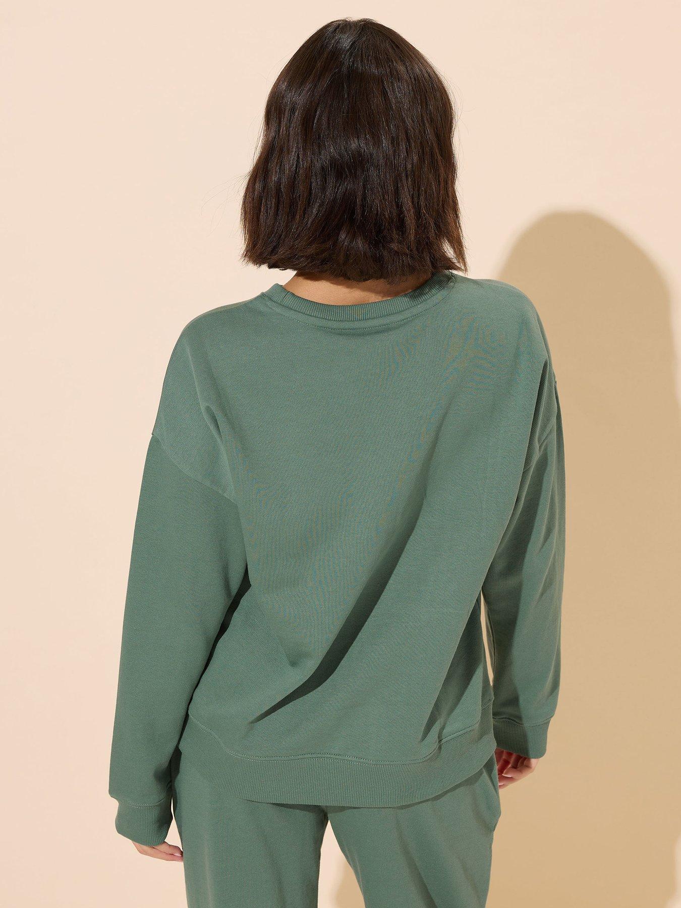 Image 2 of 4 of PixieGirl Petite Plain Sweatshirt - Green