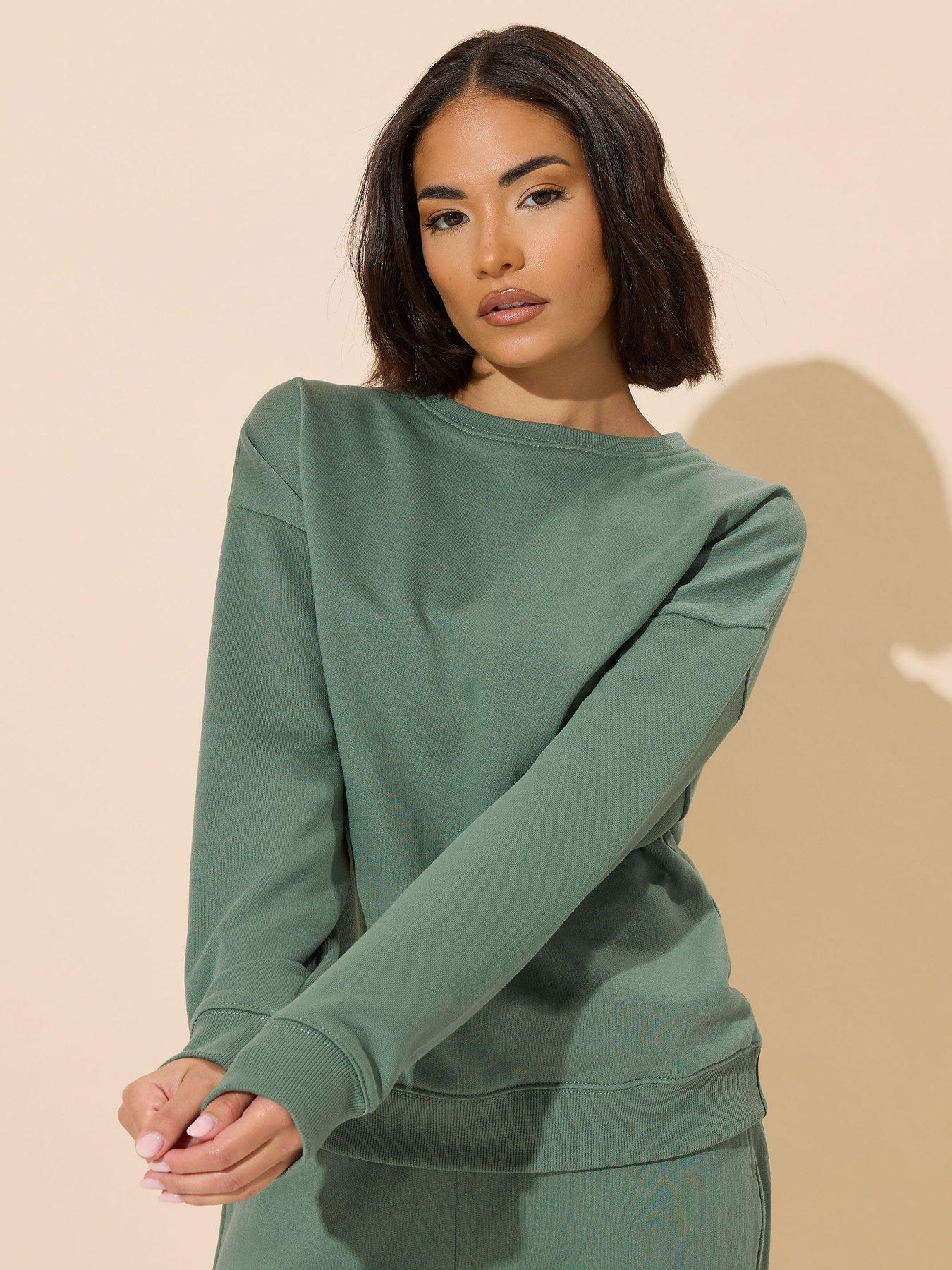 Image 4 of 4 of PixieGirl Petite Plain Sweatshirt - Green