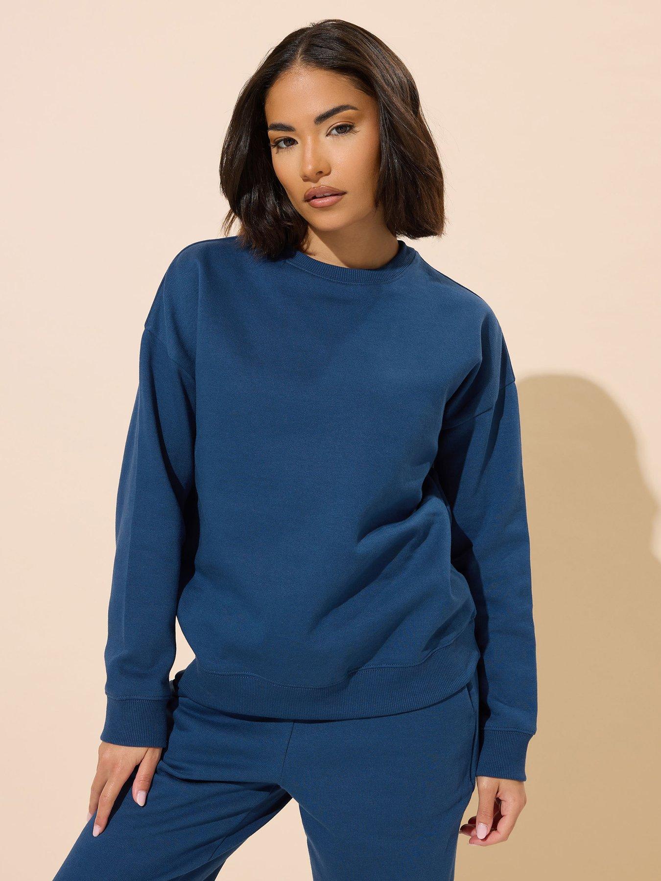 Image 1 of 4 of PixieGirl Petite Plain Sweatshirt - Blue