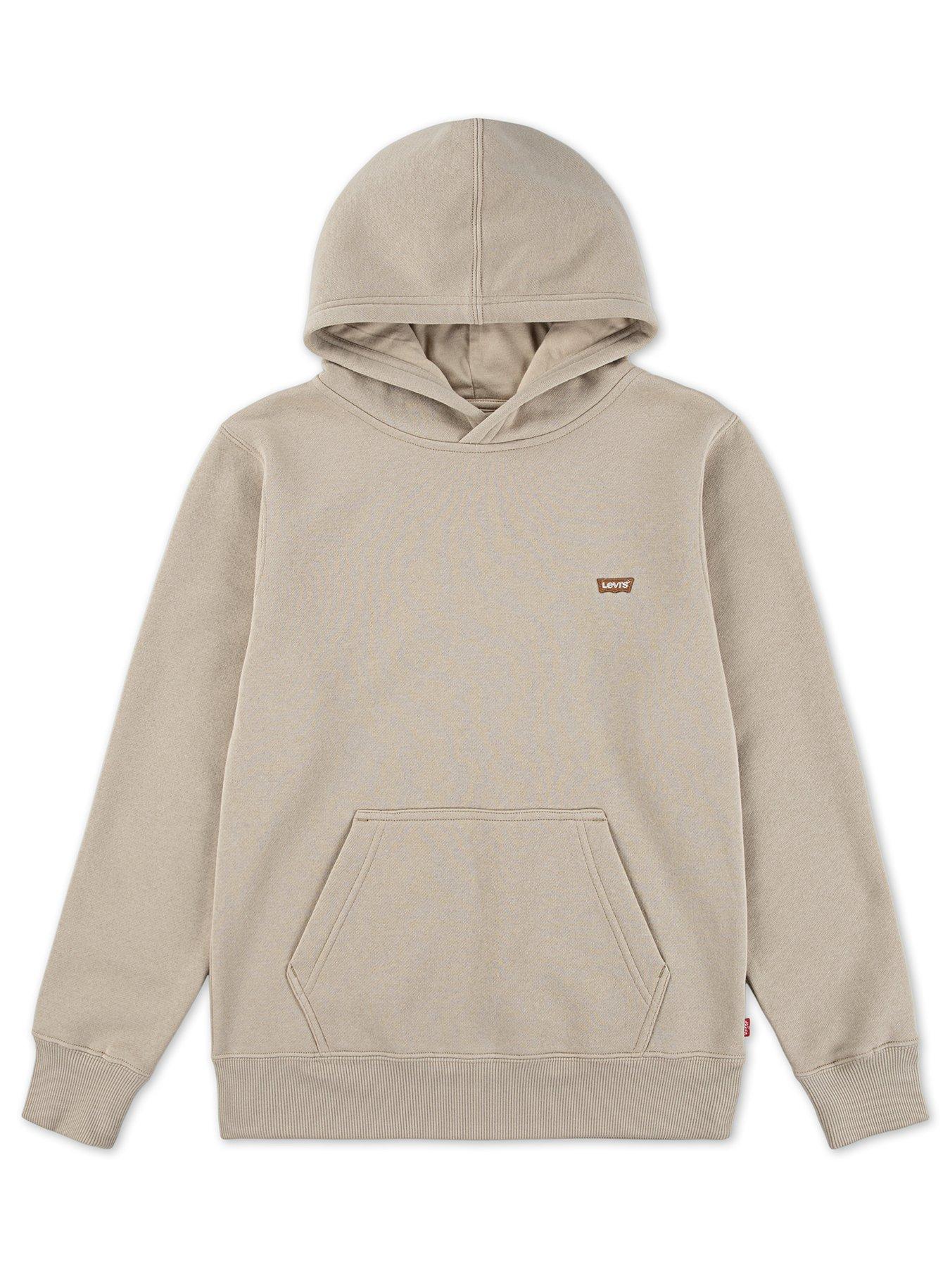undefined Boys Batwing Chest Hit Pull Over Hoodie - Beige