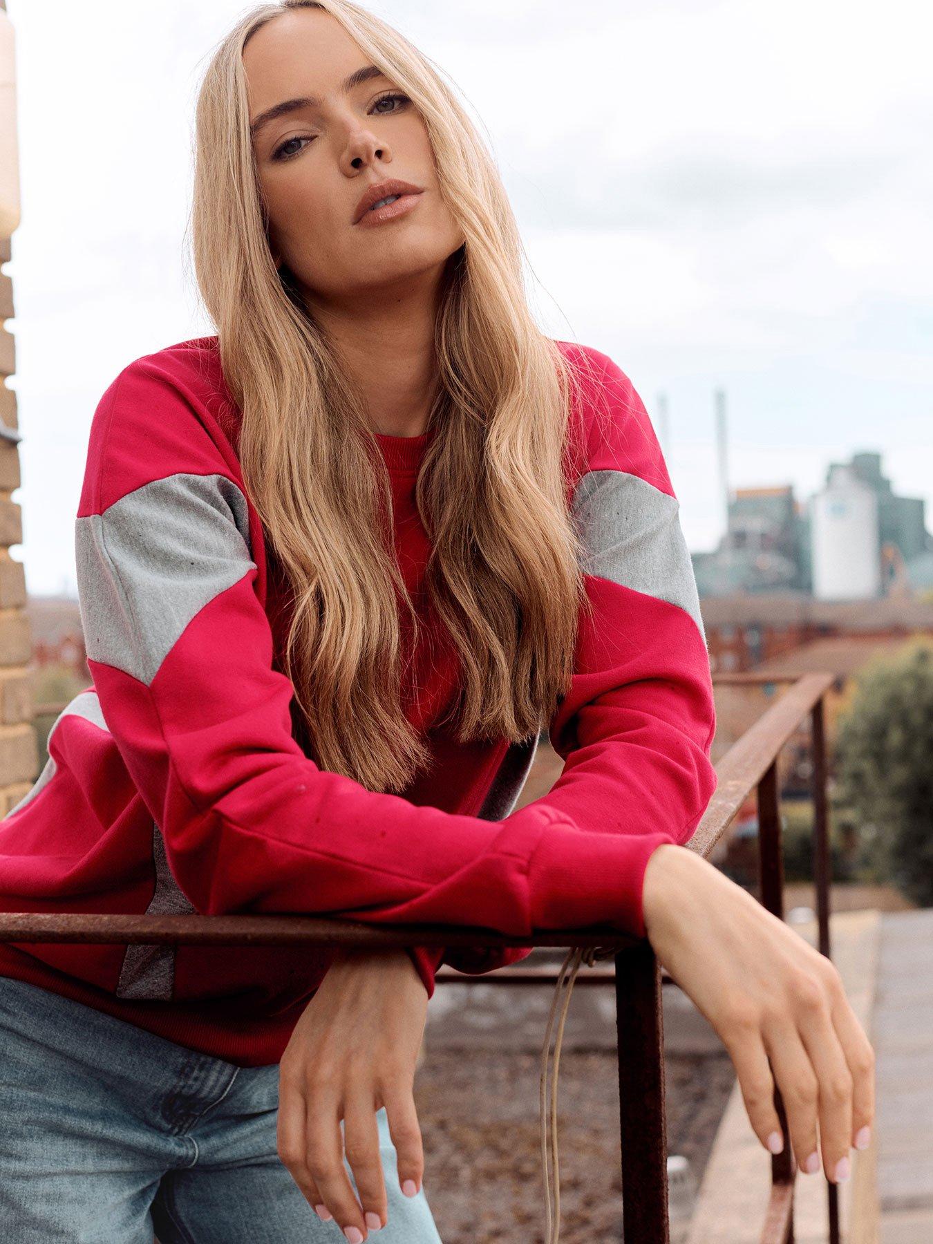 undefined Colour Block Sweatshirt - Red