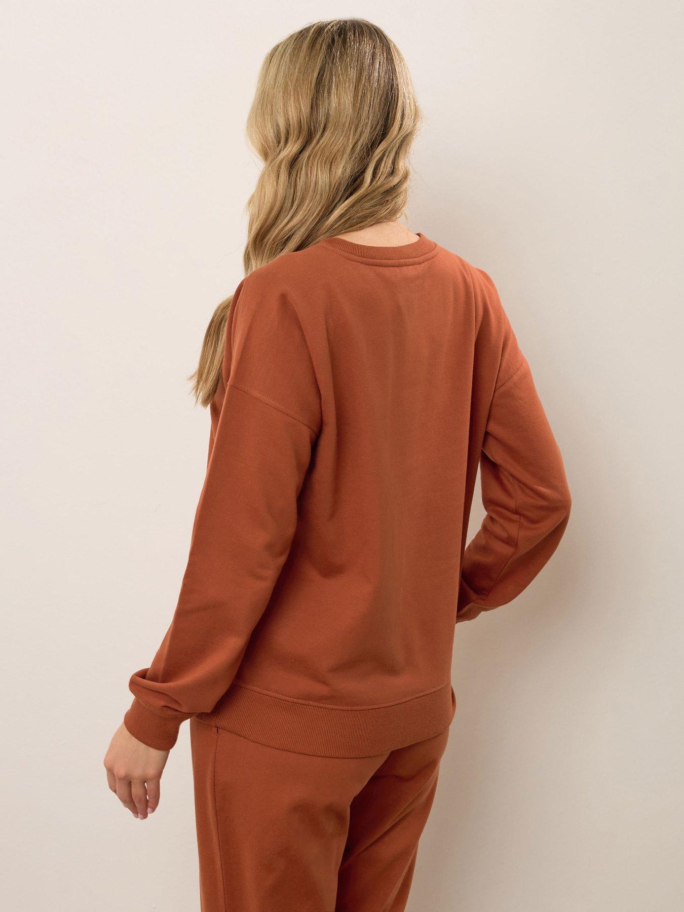 Image 2 of 4 of Long Tall Sally Crew Neck Sweatshirt - Orange