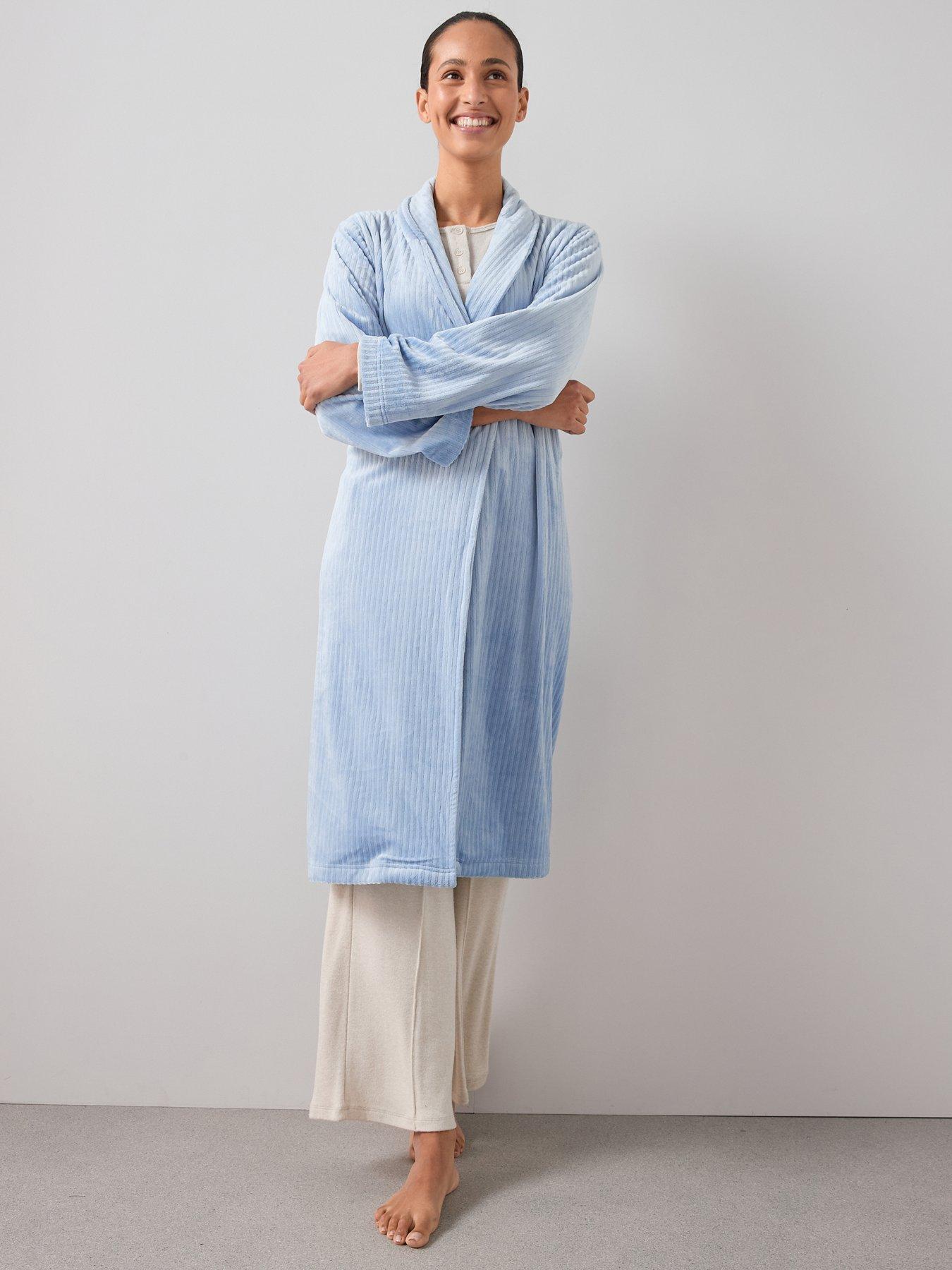 Image 5 of 5 of The Very Collection Velour Rib Dressing Gown