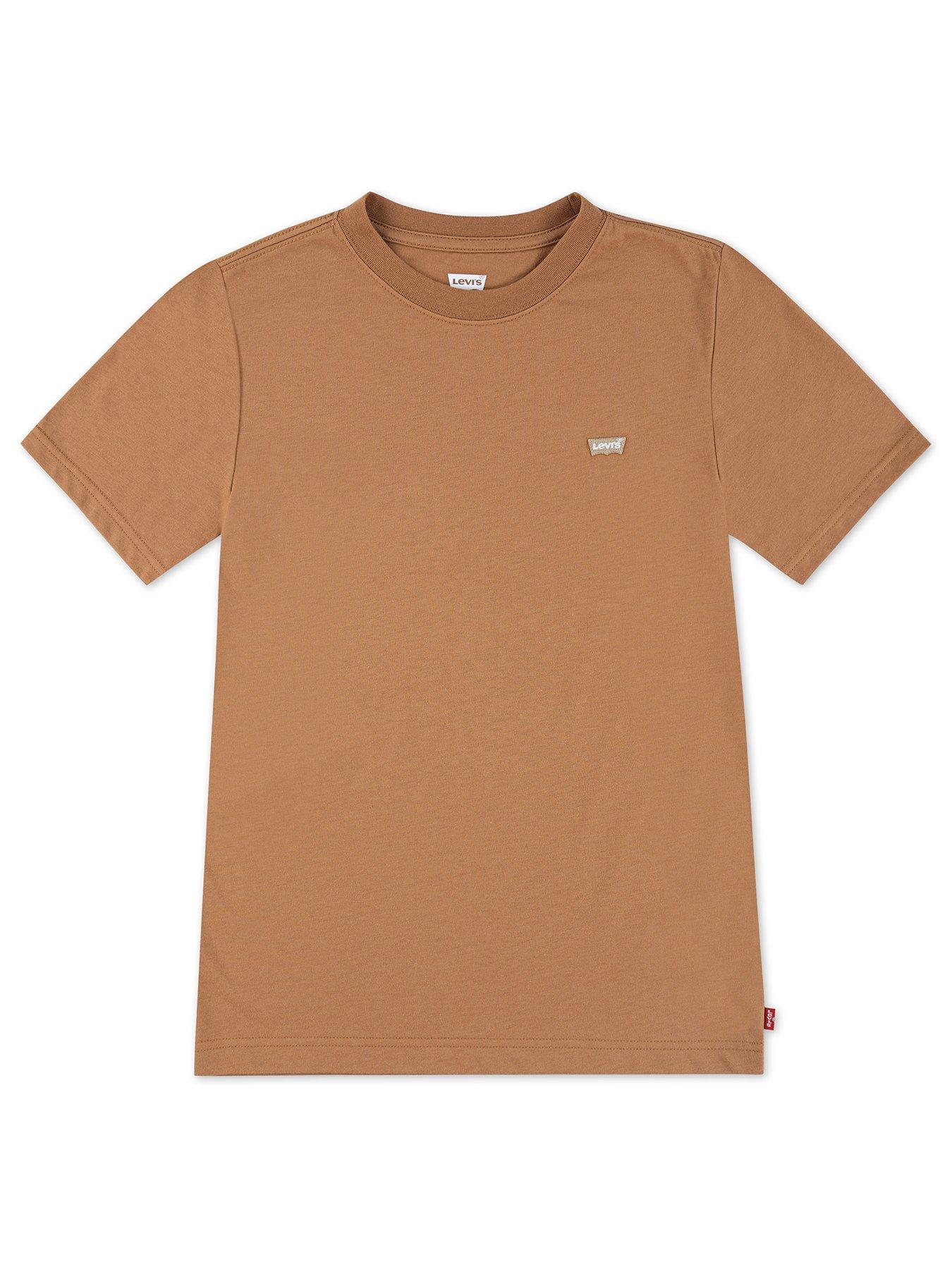 undefined Boys Batwing Chest Hit Short Sleeve T-Shirt - Light Brown