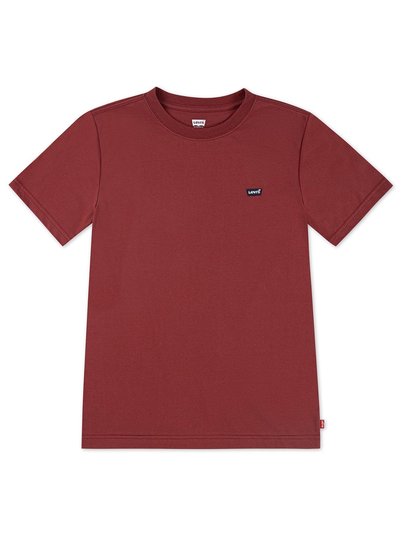 undefined Boys Batwing Chest Hit Short Sleeve T-shirt - Red