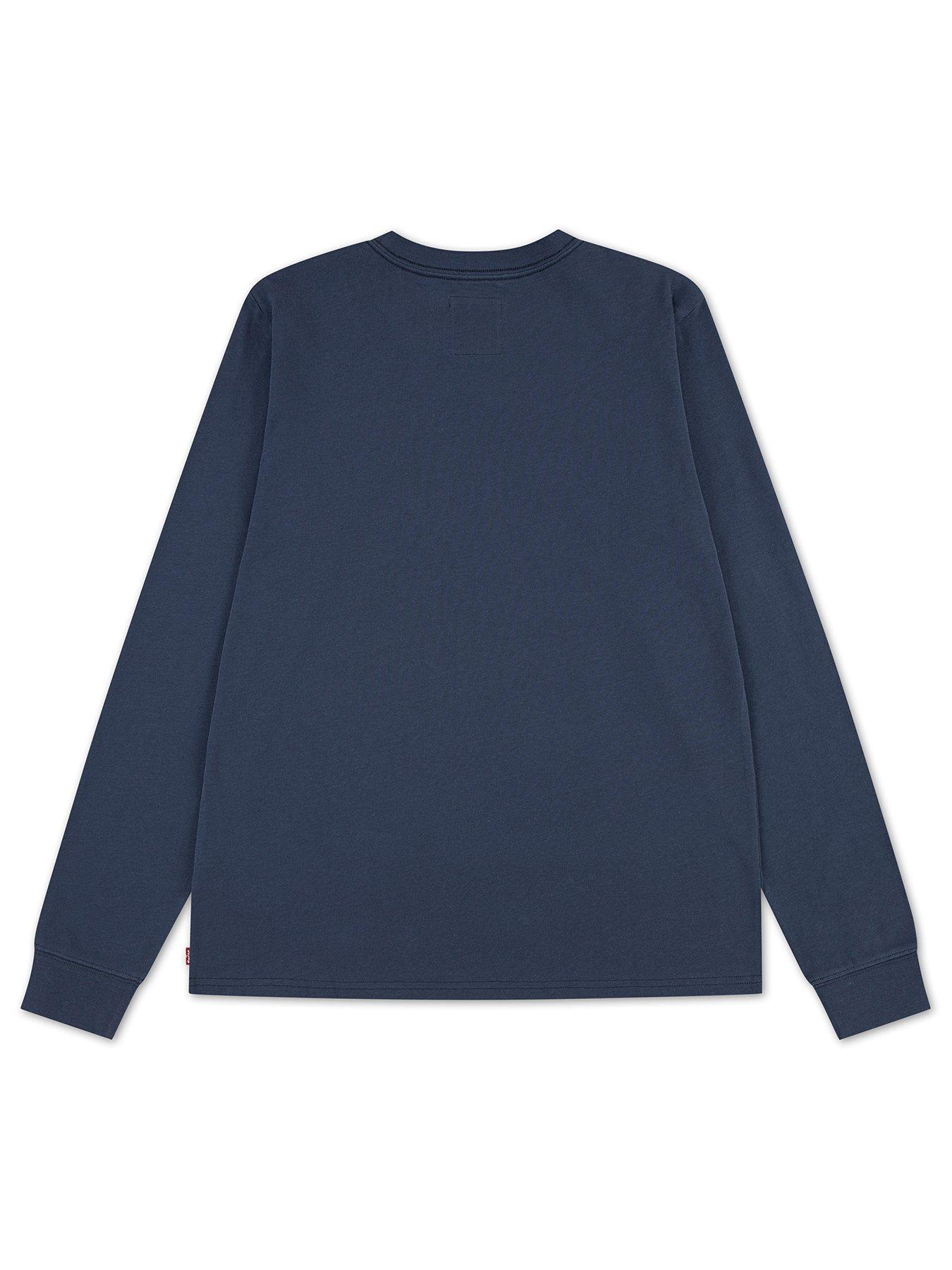 Image 2 of 3 of Levi's Boys Collegiate Long Sleeve T-Shirt - Navy