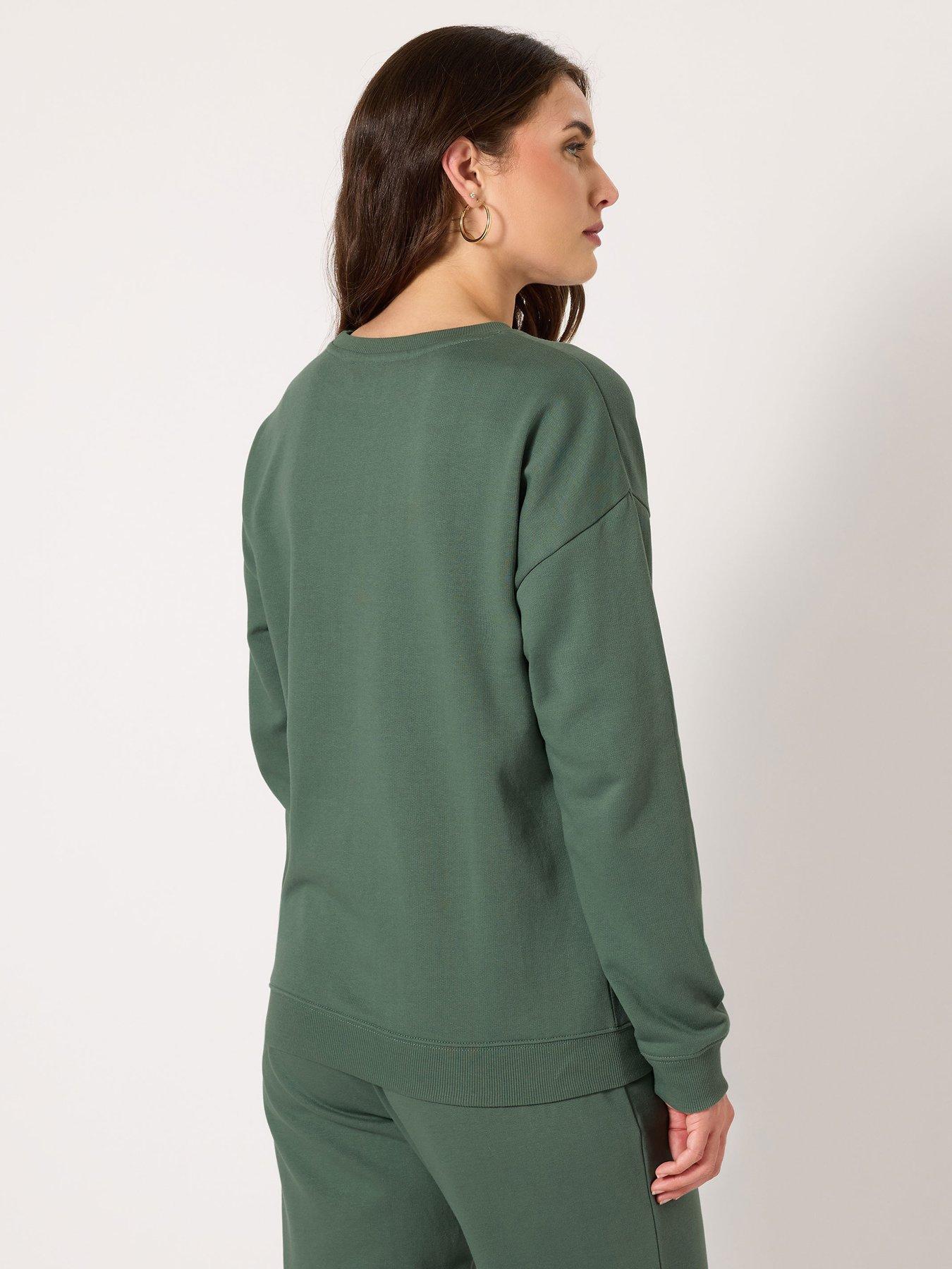 Image 2 of 4 of Long Tall Sally Crew Neck Sweatshirt - Green