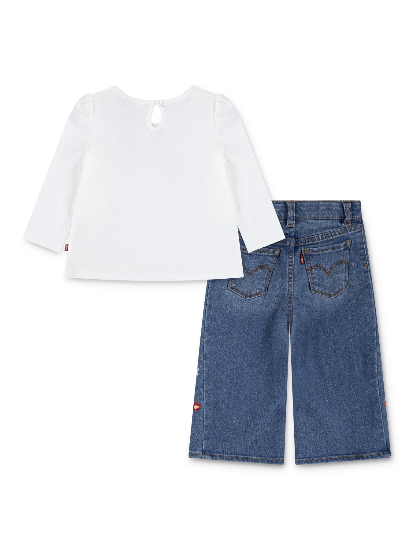 Image 2 of 6 of Levi's Baby Girls Logo Top &amp; Jeans Set - Multi