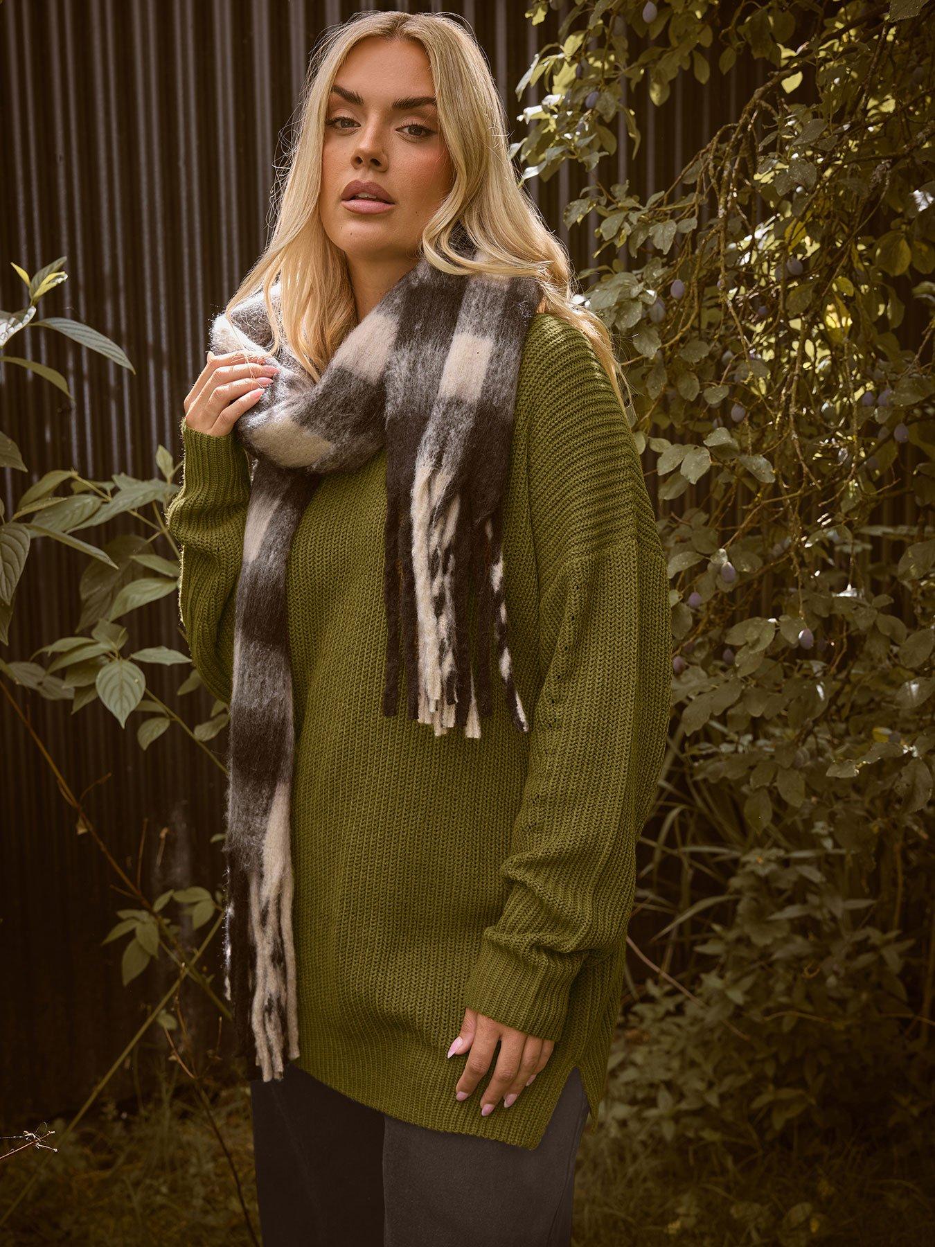 yours-curve-drop-shoulder-jumper-olive-green