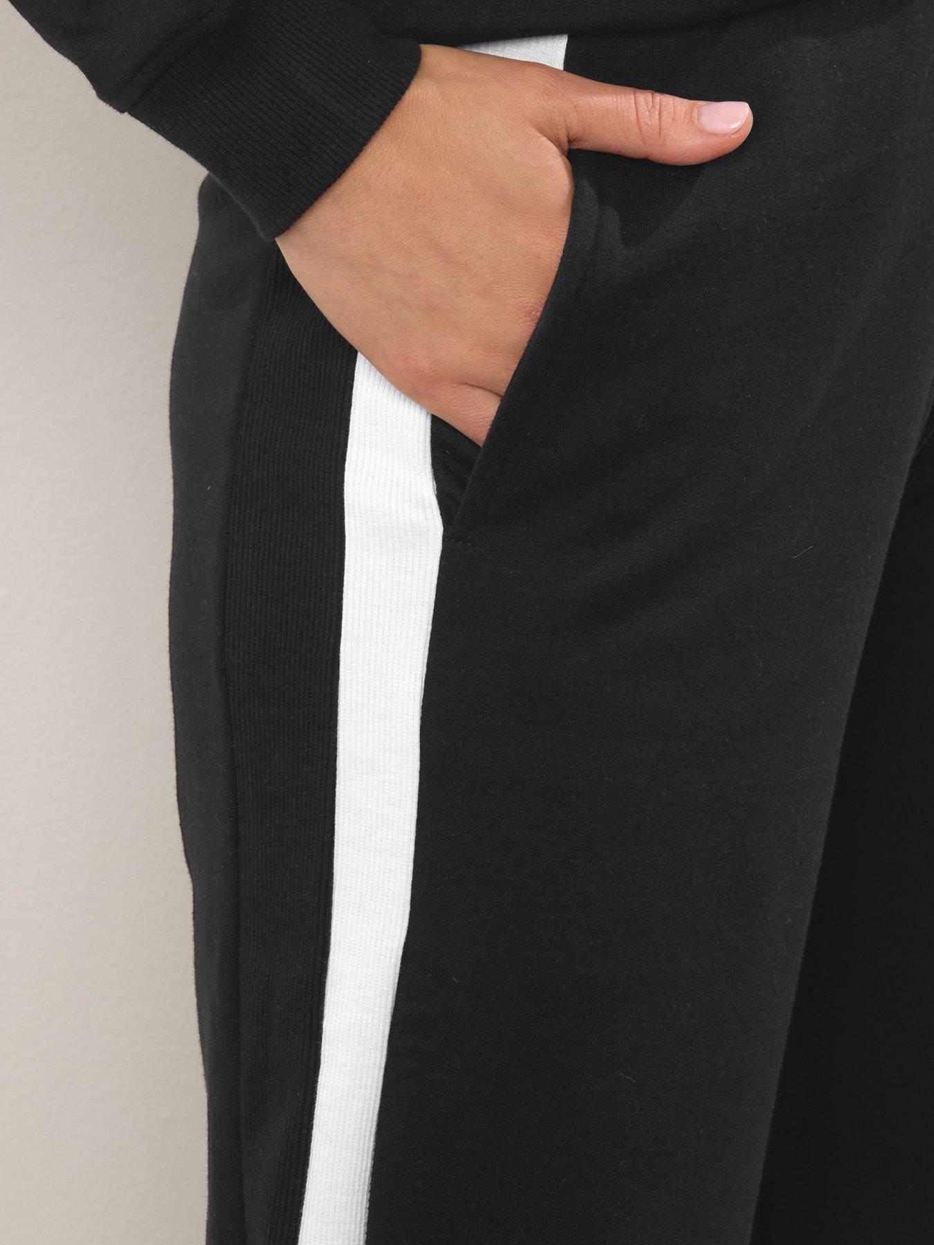Image 4 of 4 of Long Tall Sally Rib Wide Leg Jogger 34" - Black