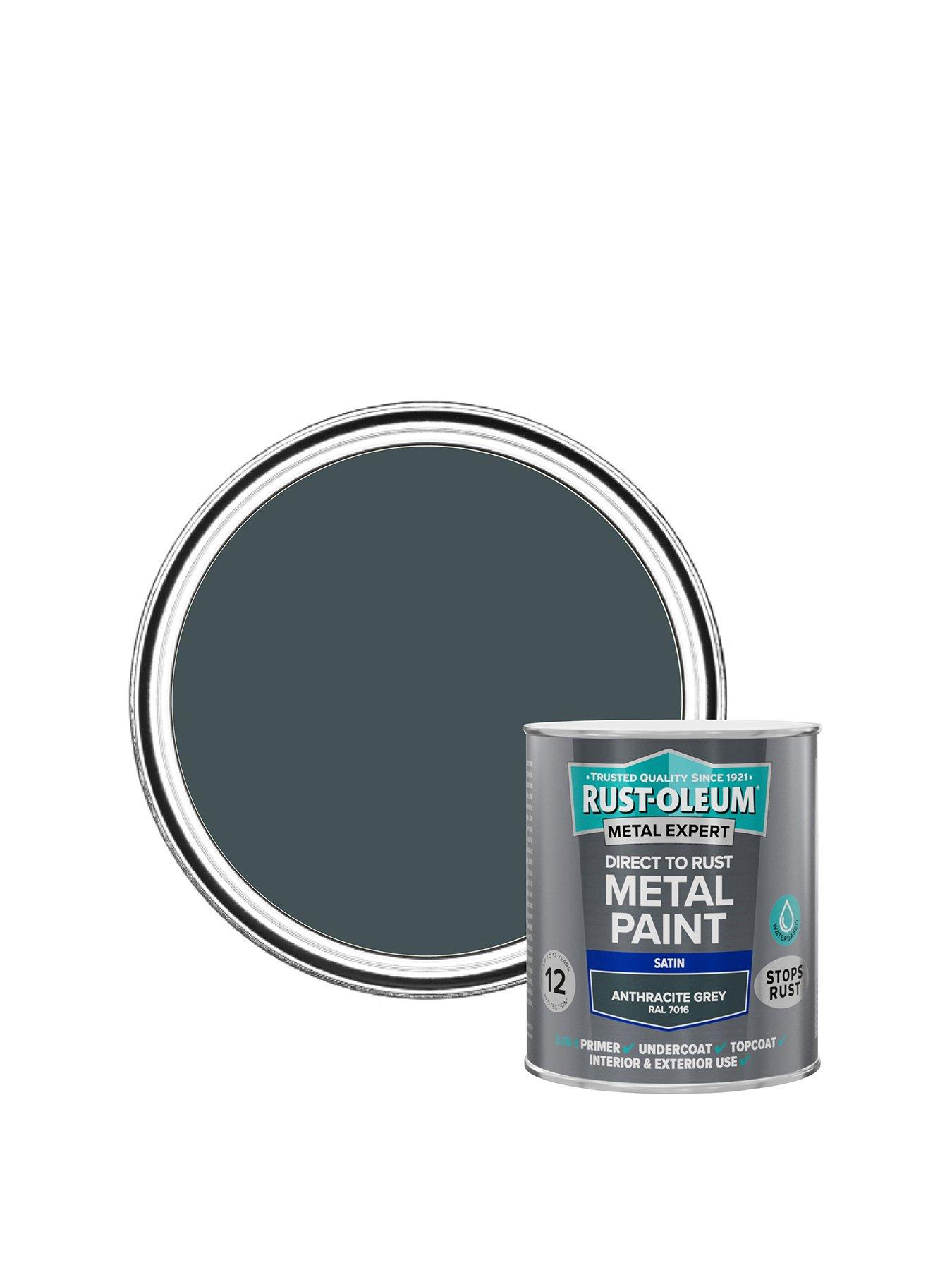 undefined Rust-oleum Metal Expert Water-based Paint Satin Anthracite 750ml