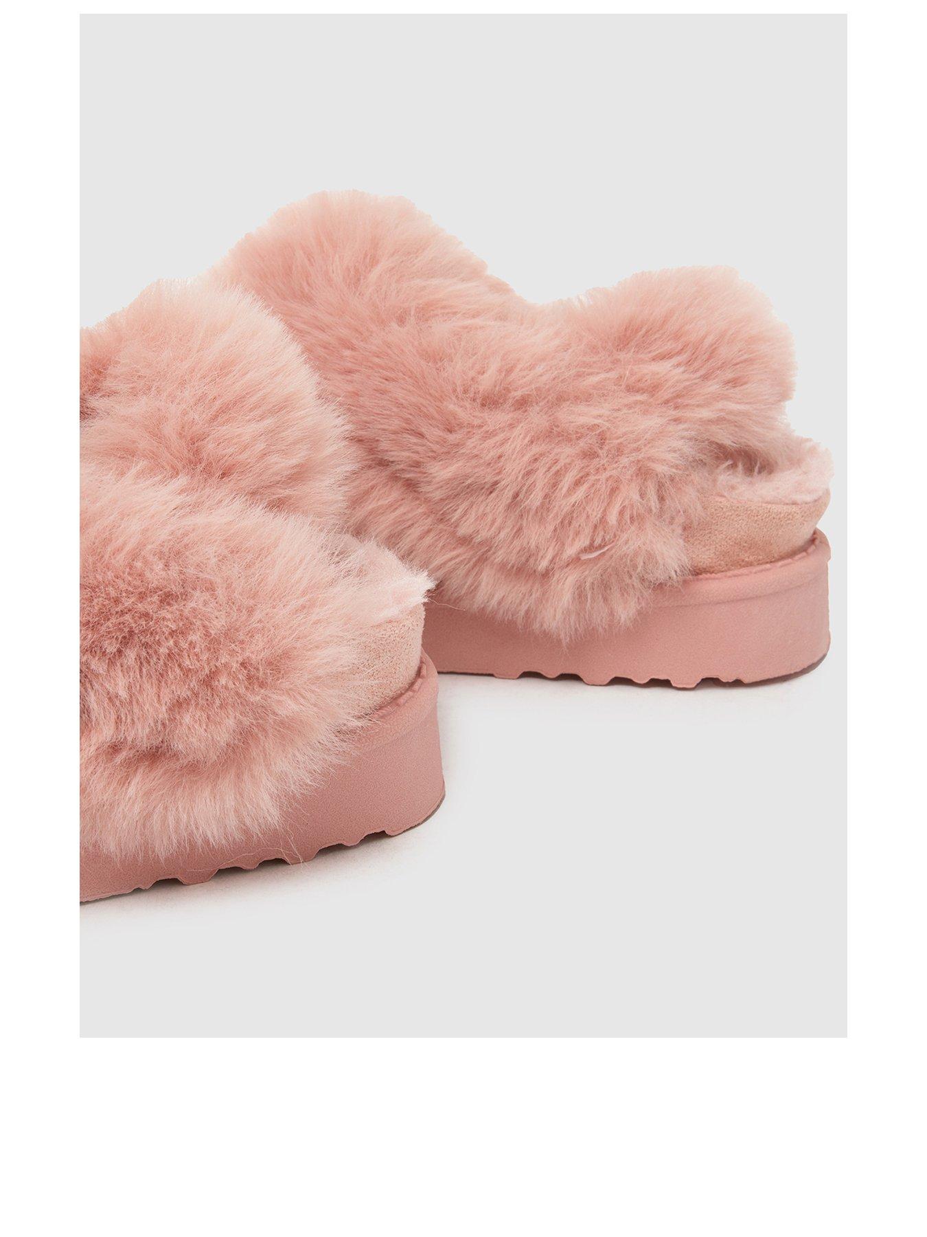  image of schuh-junior-haven-fur-slipper-pink