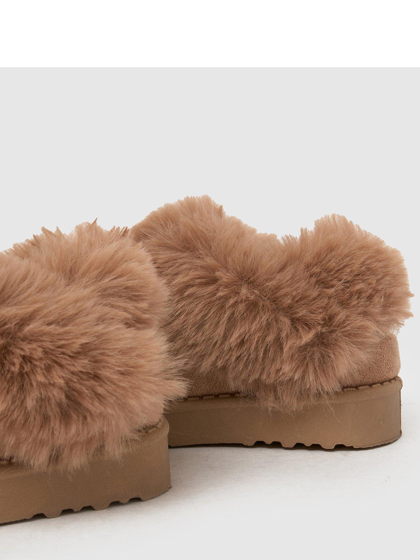 Image 4 of 4 of Schuh Toddler Haven Fur Slipper - Brown