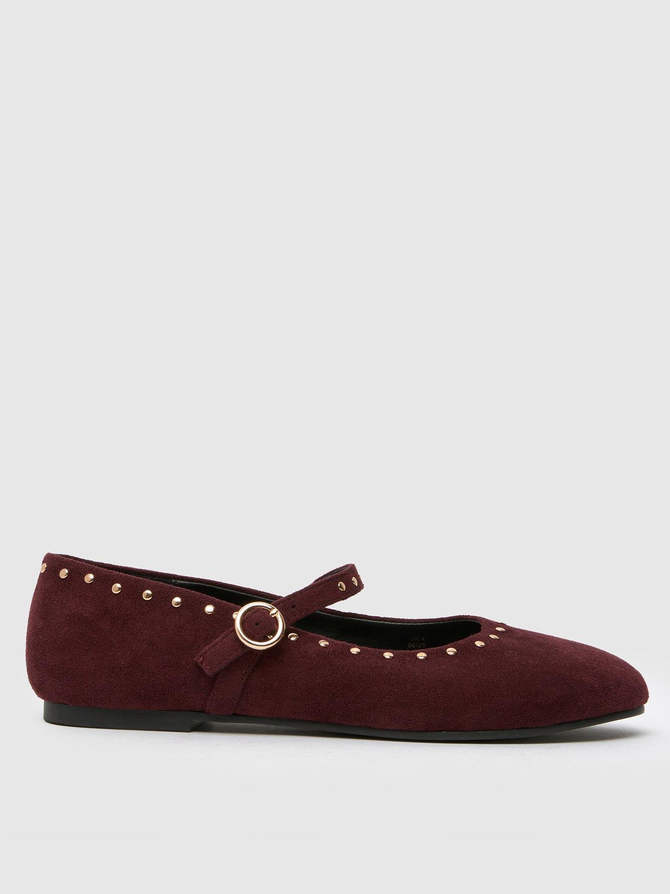  image of schuh-youth-lexanne-studded-ballerina-red