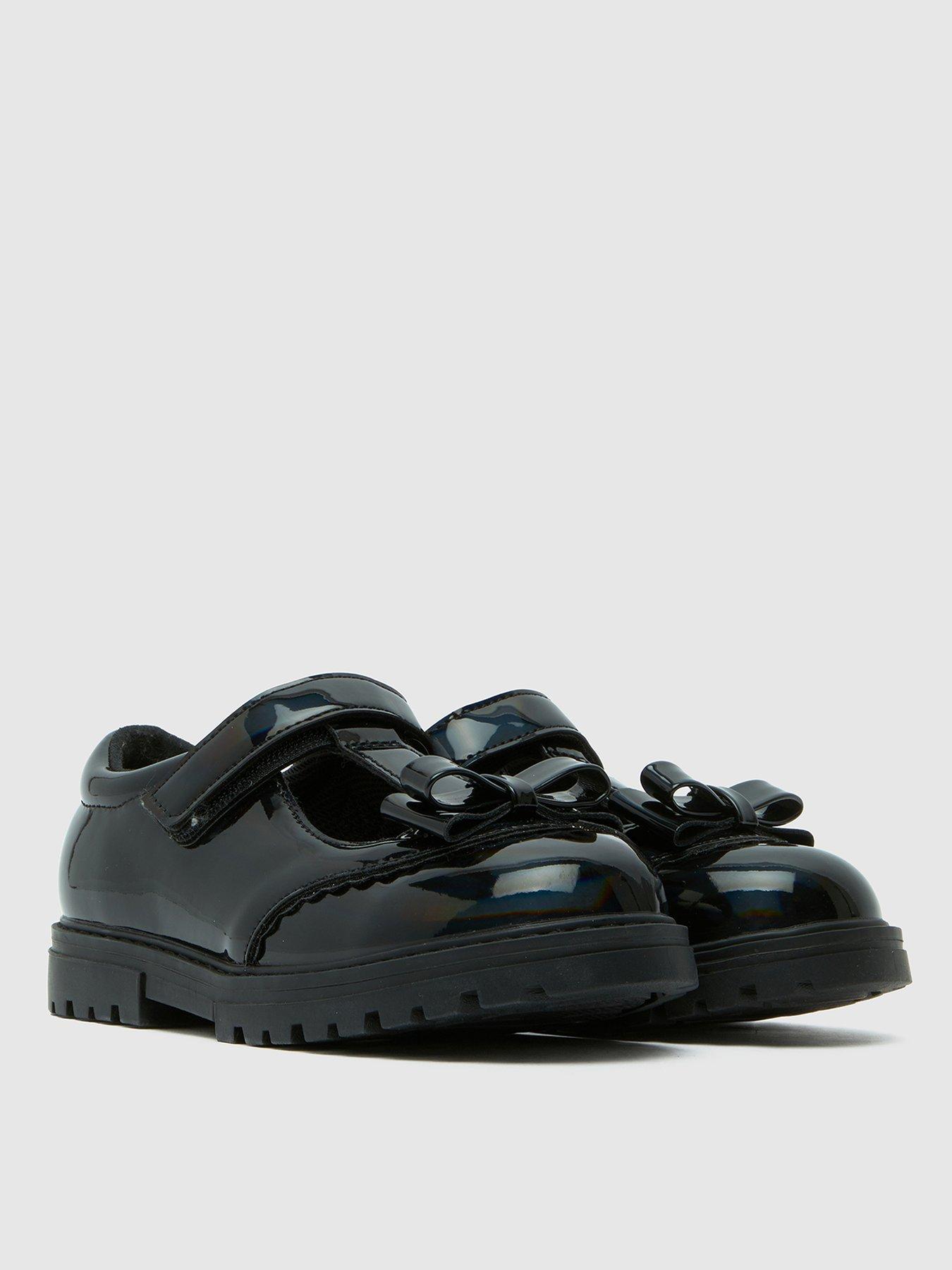 Image 2 of 4 of Schuh Junior Lilyana Patent Bow T-Bar Shoes - Black