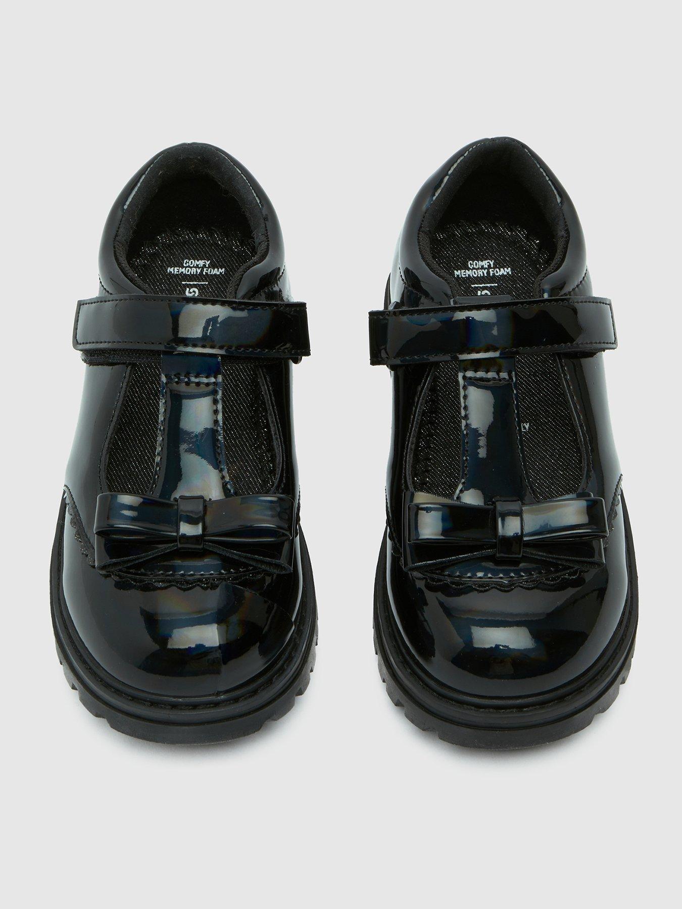 Image 3 of 4 of Schuh Junior Lilyana Patent Bow T-Bar Shoes - Black