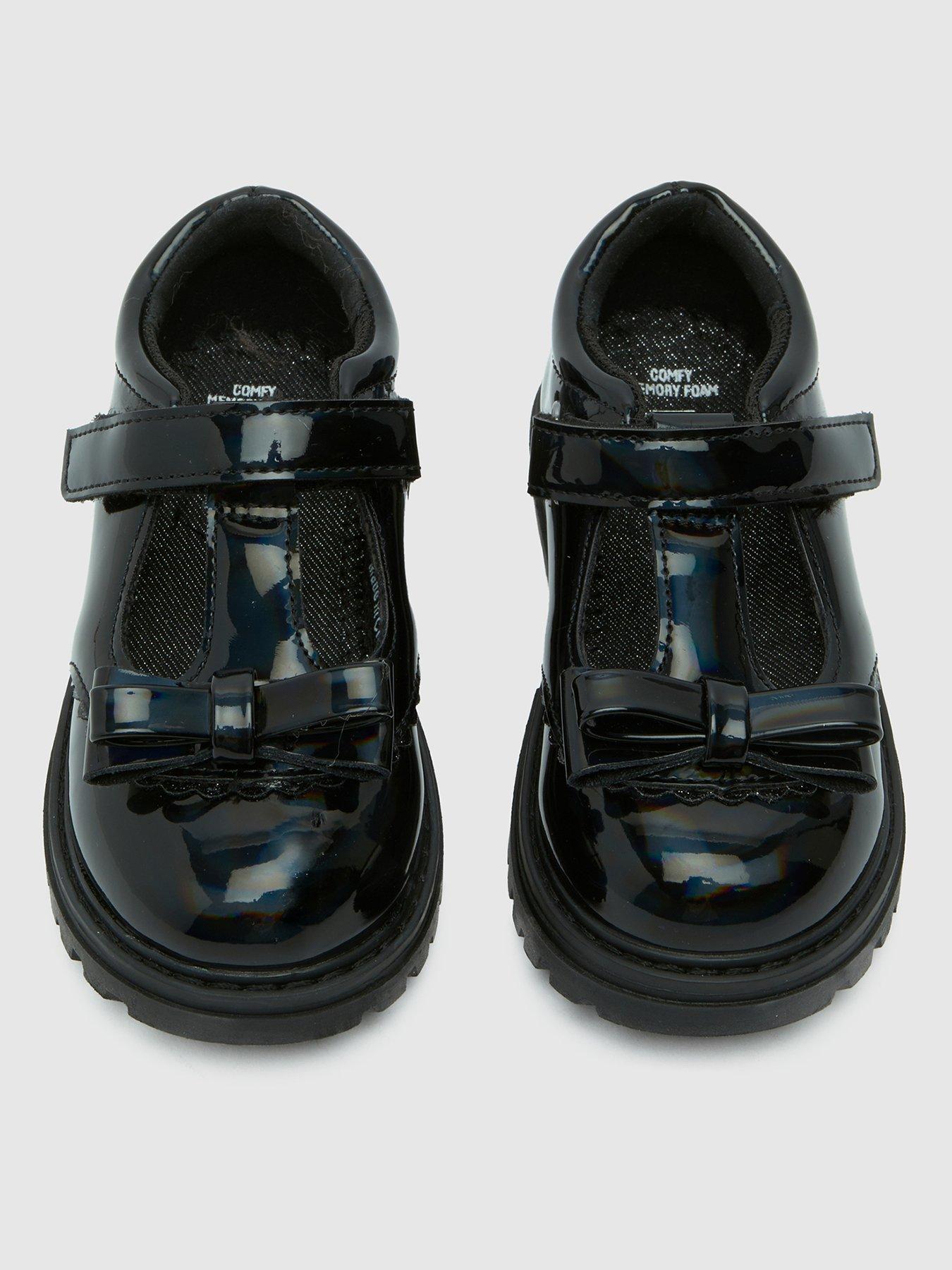 Image 3 of 4 of Schuh Toddler Lilyana Patent Bow T Bar Shoes - Black