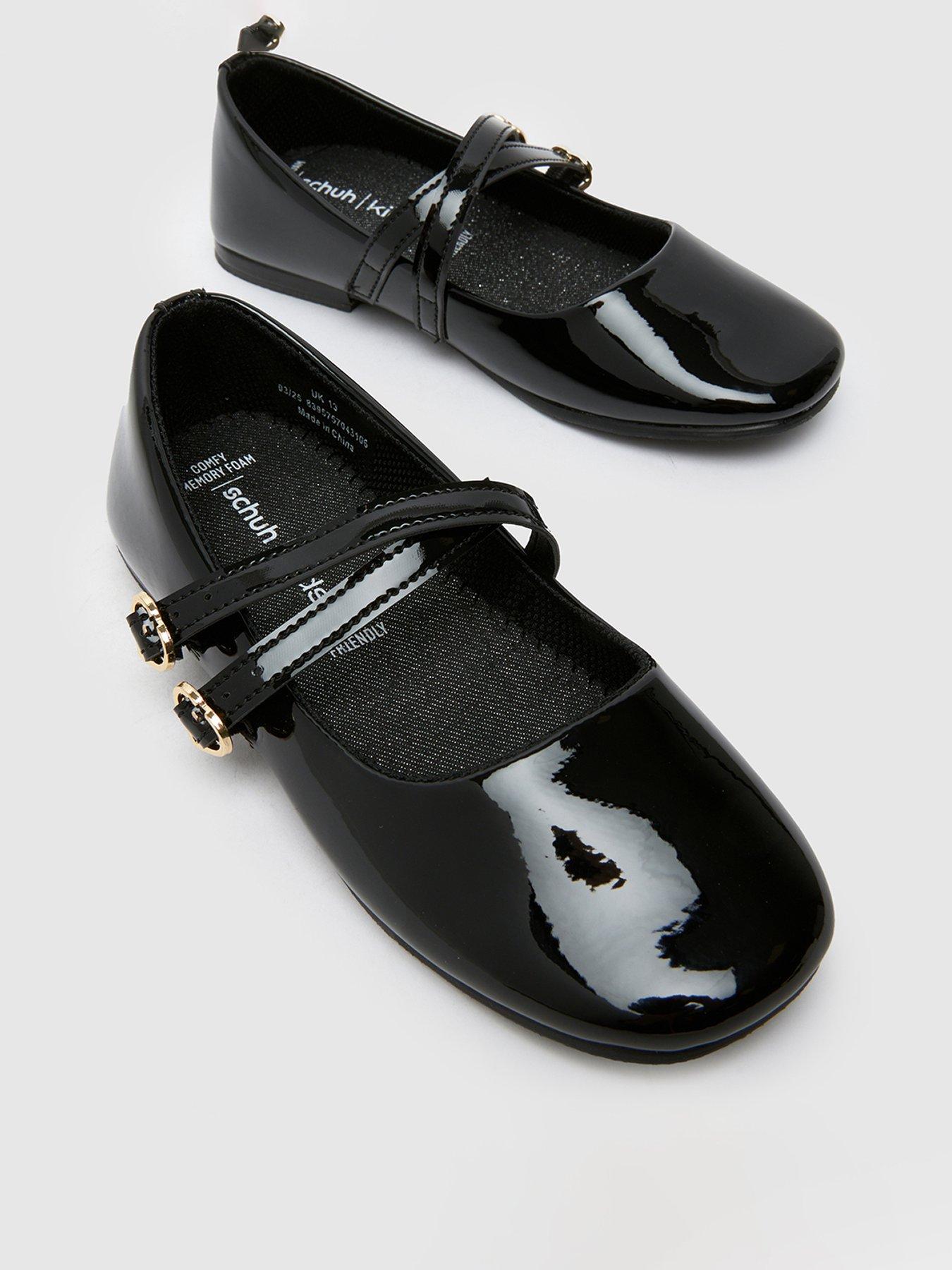 Image 3 of 4 of Schuh Junior Love Patent Heart Ballerina - Black