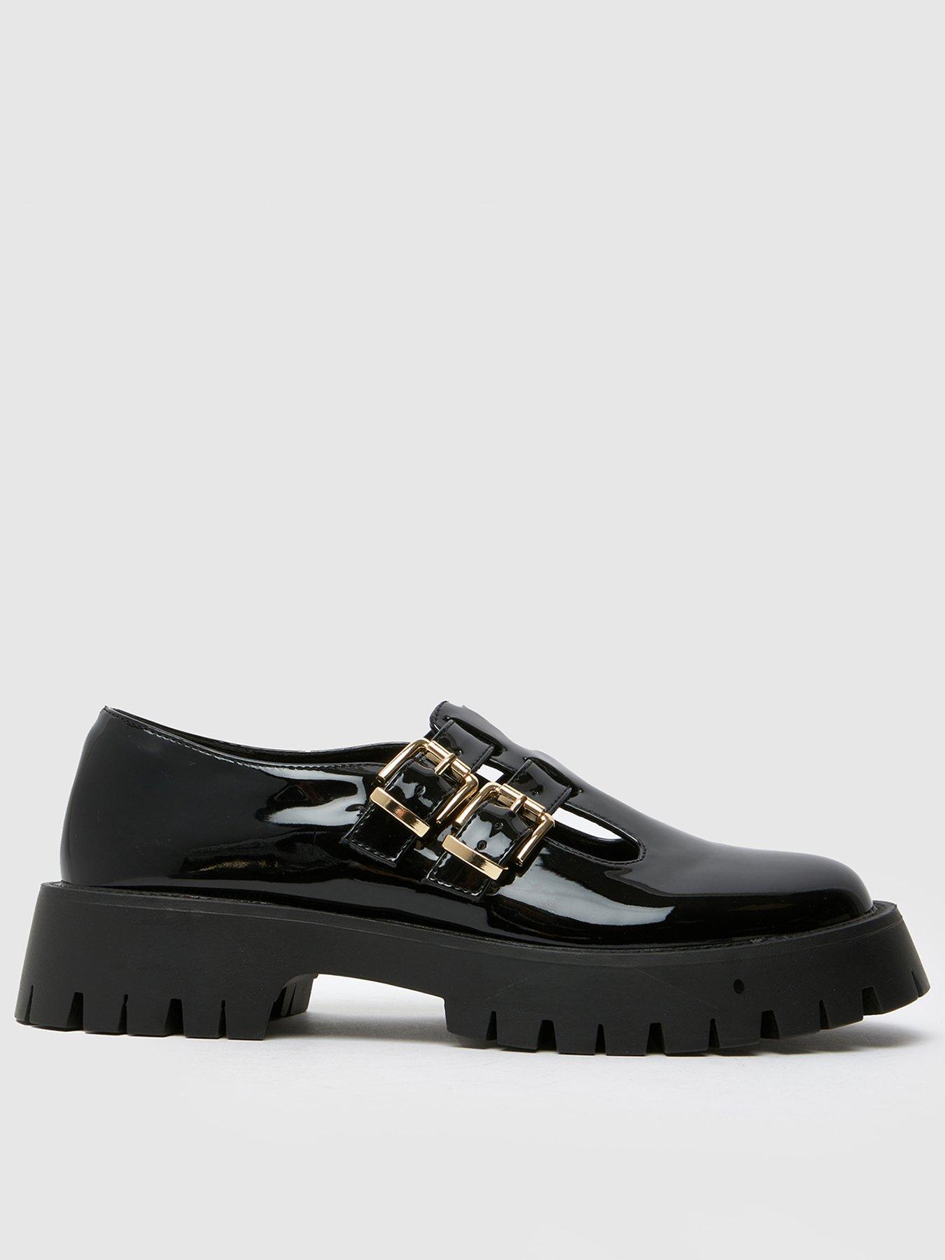 undefined Youth Loyal Patent Double Strap T-Bar Shoes - Black