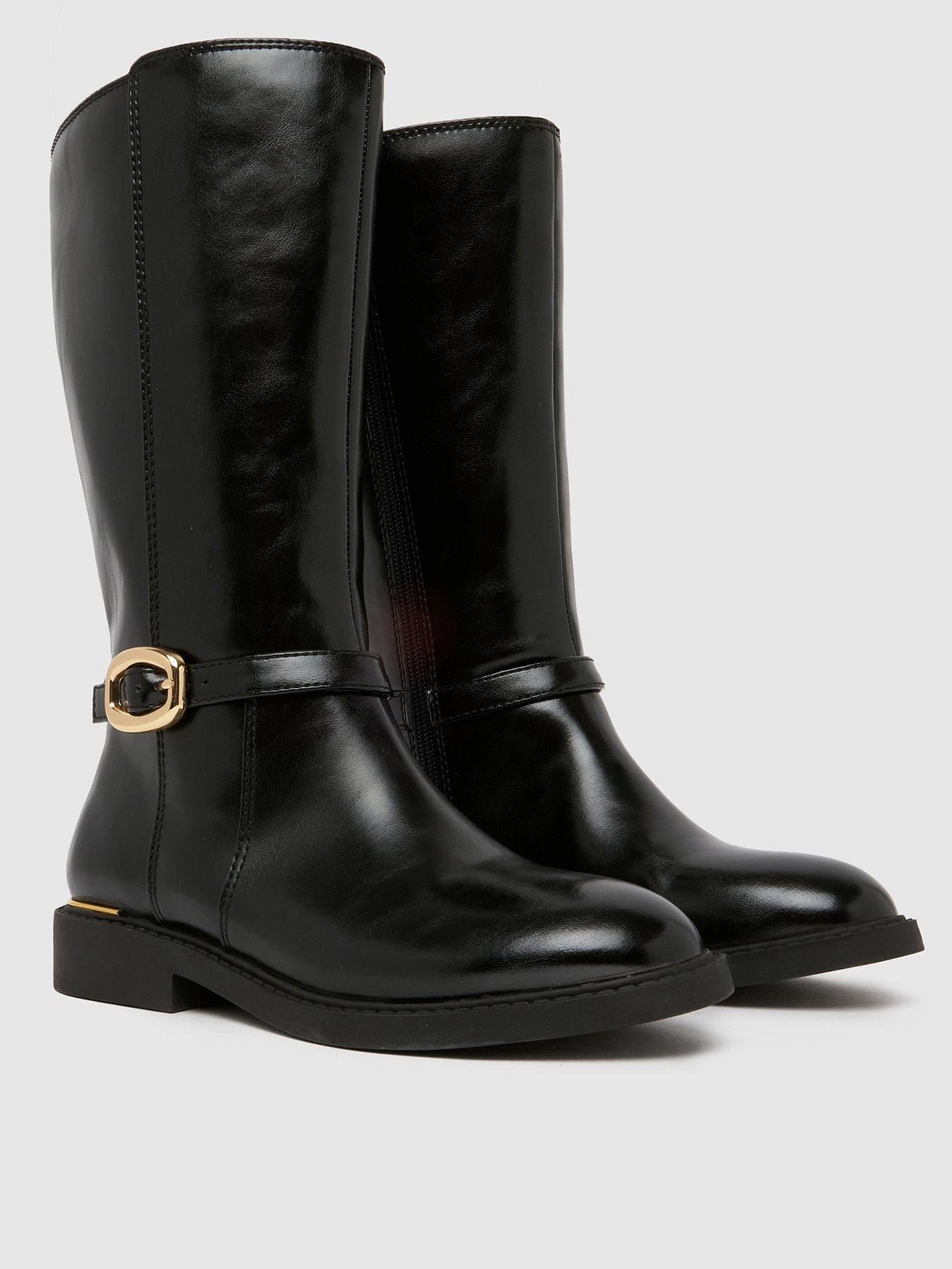  image of schuh-youth-colt-riding-knee-boot-black