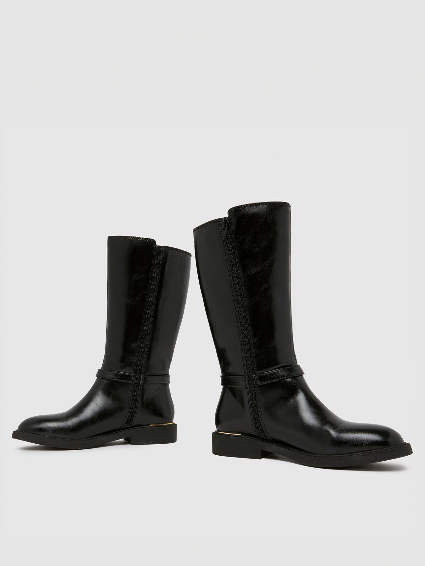  image of schuh-youth-colt-riding-knee-boot-black