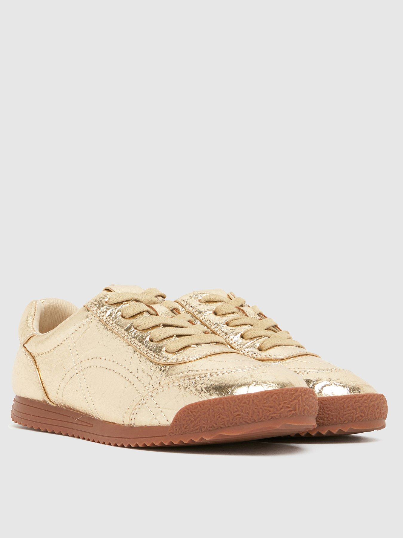  image of schuh-youth-margot-gum-trainer-gold