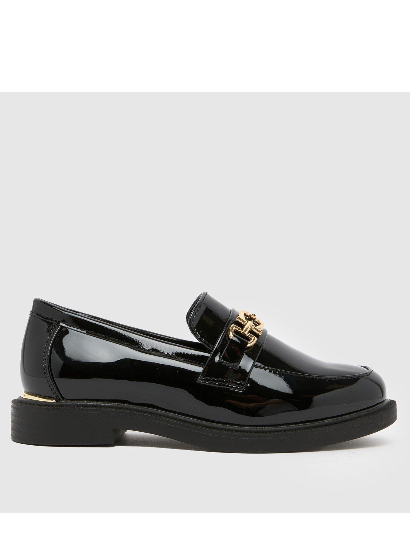undefined Junior Mini Larsa Patent Hardware Loafers - Black