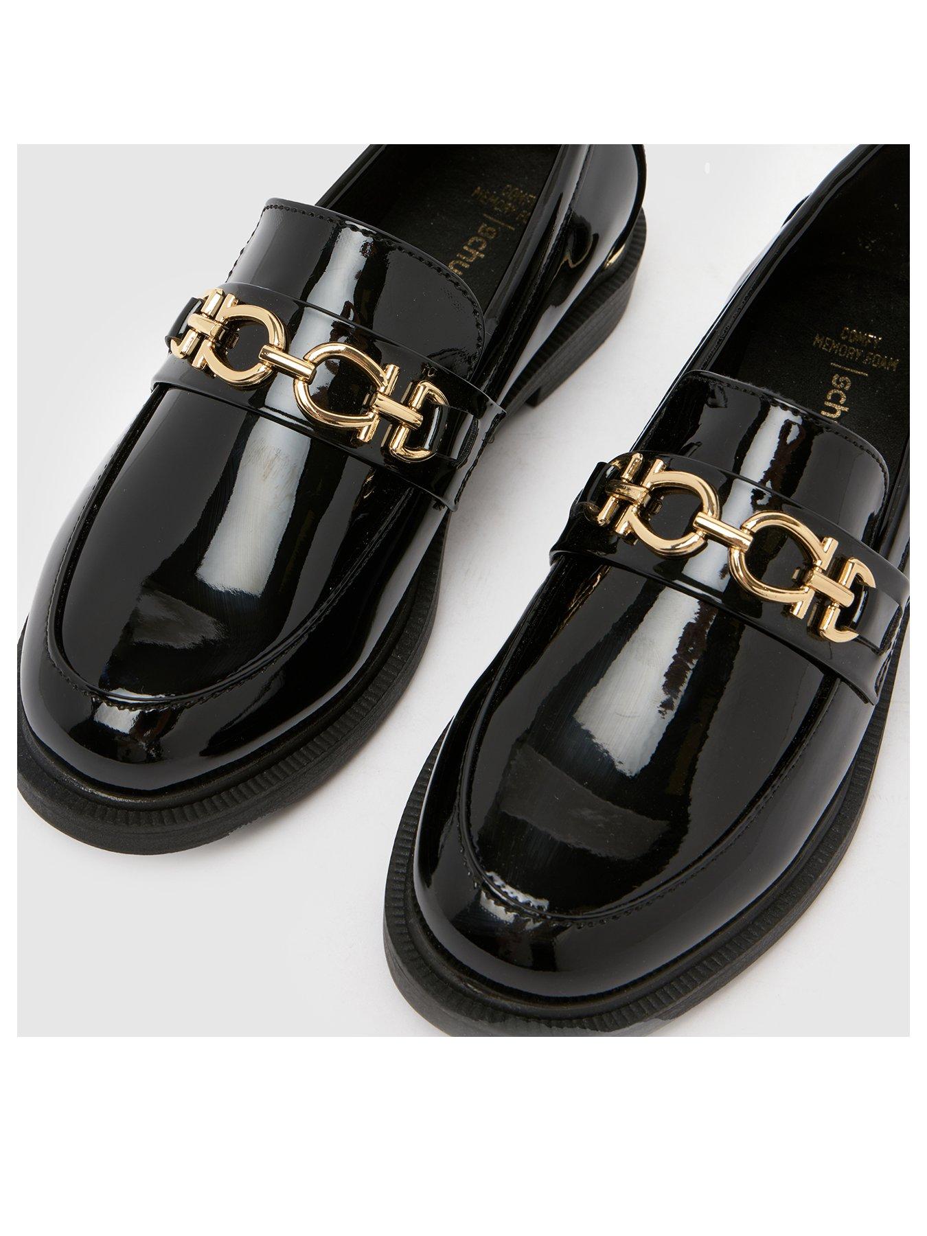 Image 3 of 4 of Schuh Junior Mini Larsa Patent Hardware Loafers - Black