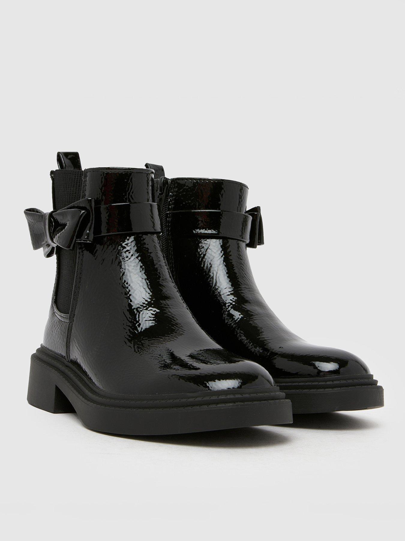 Image 2 of 4 of Schuh Junior Cait Bow Chelsea Boot - Black