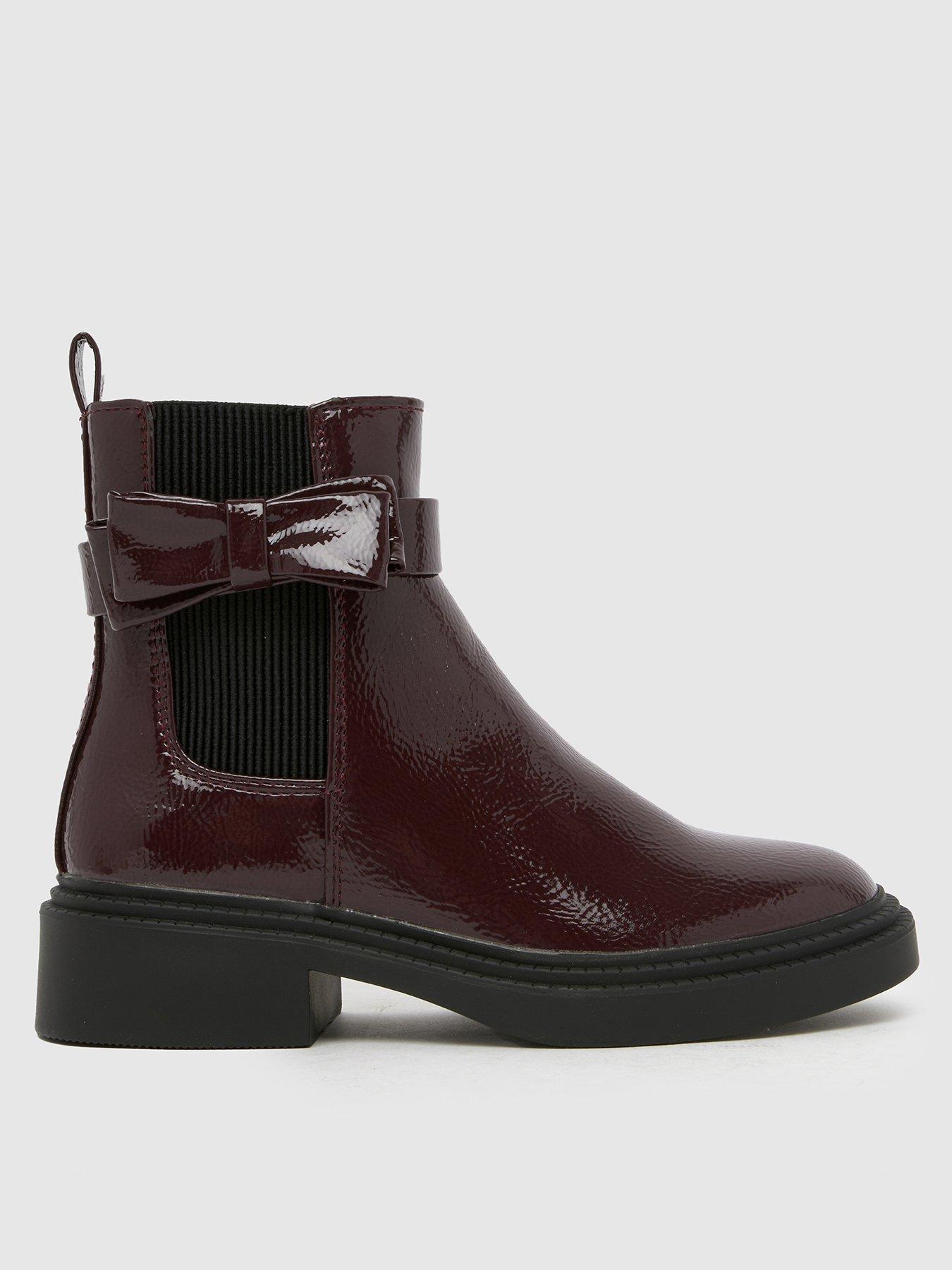 undefined Junior Cait Bow Chelsea Boot - Red