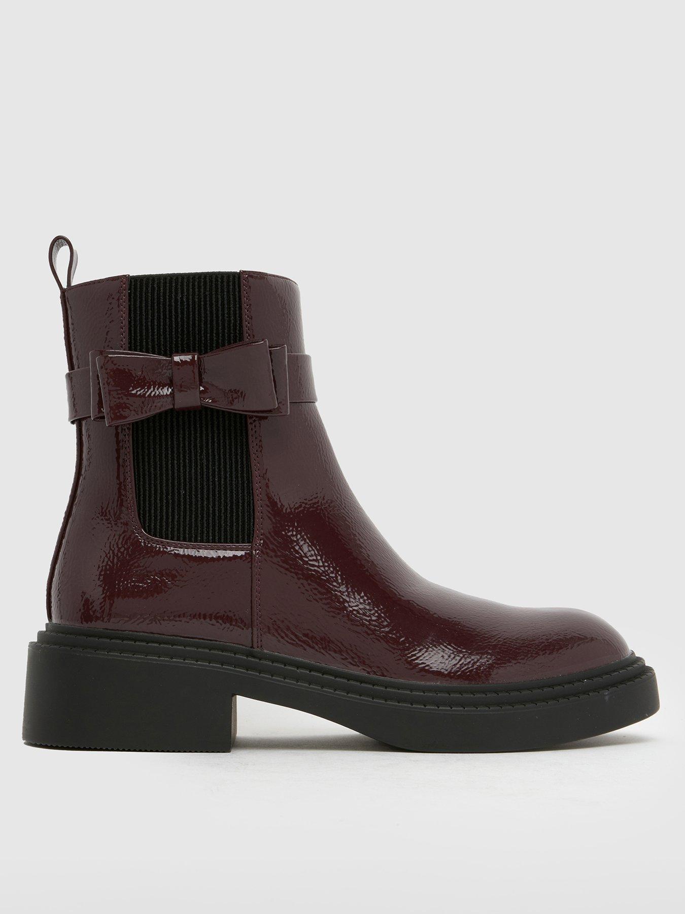 Schuh Youth Cait Bow Chelsea Boot - Red