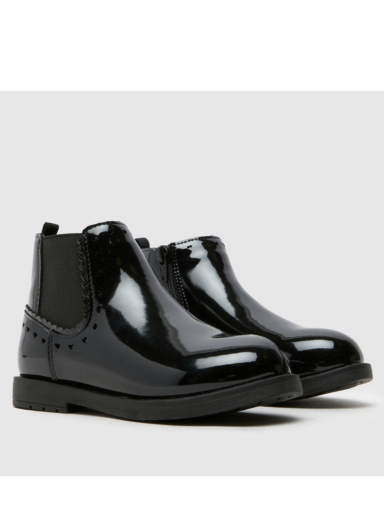 Image 3 of 4 of Schuh Junior Classic Patent Chelsea Boot - Black